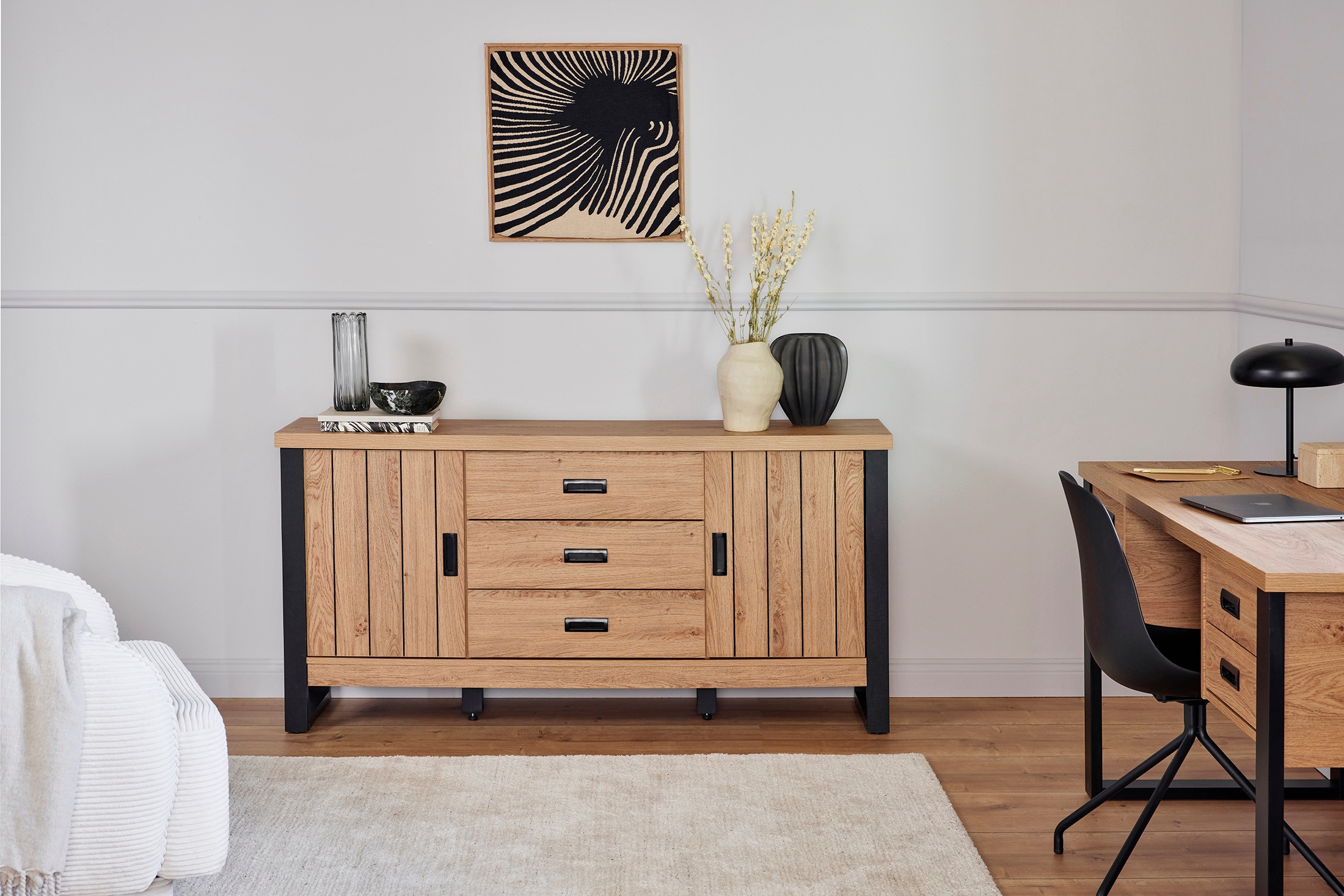 Jahnke Sideboard »RIVA SB 150« 1 Stk. tlg. Sideboard, 2 Türen & 3 Schubladen, Breite 153 cm