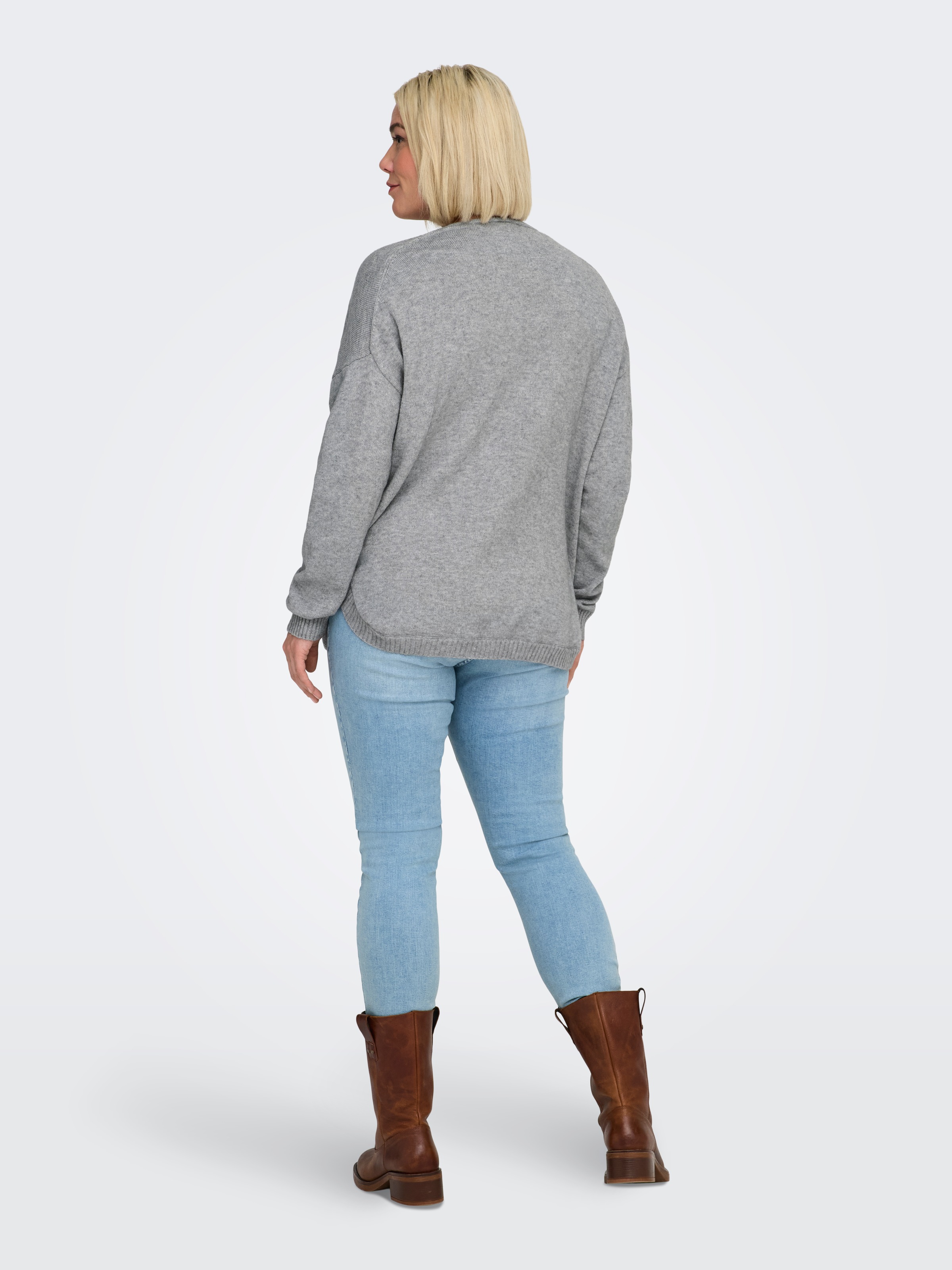 ONLY CARMAKOMA Pull col V »CARMARGARETA LS PULLOVER KNT NOOS« Viskosemischung, regular fit