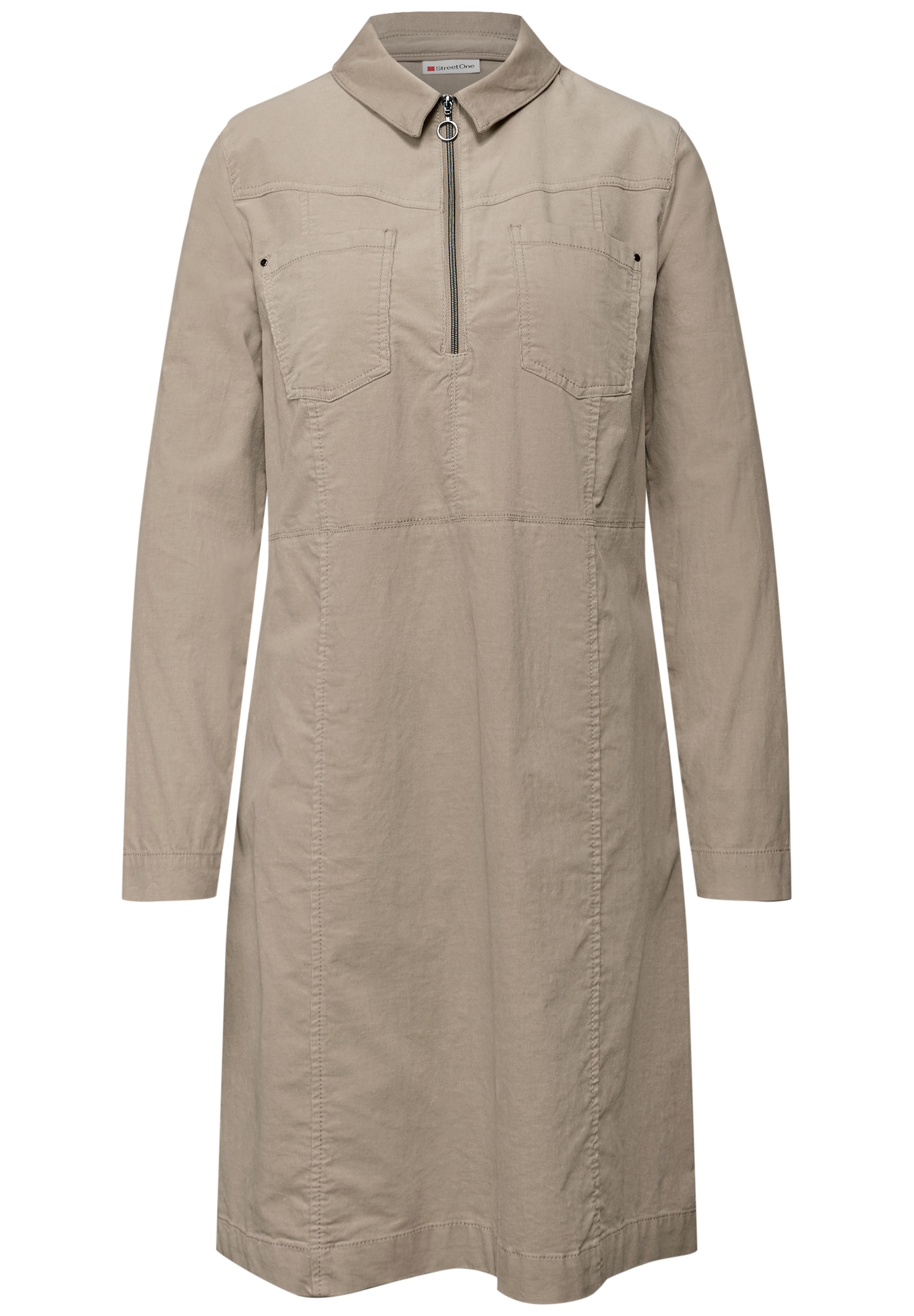 STREET ONE Cordkleid Brusttaschen mit Zipper