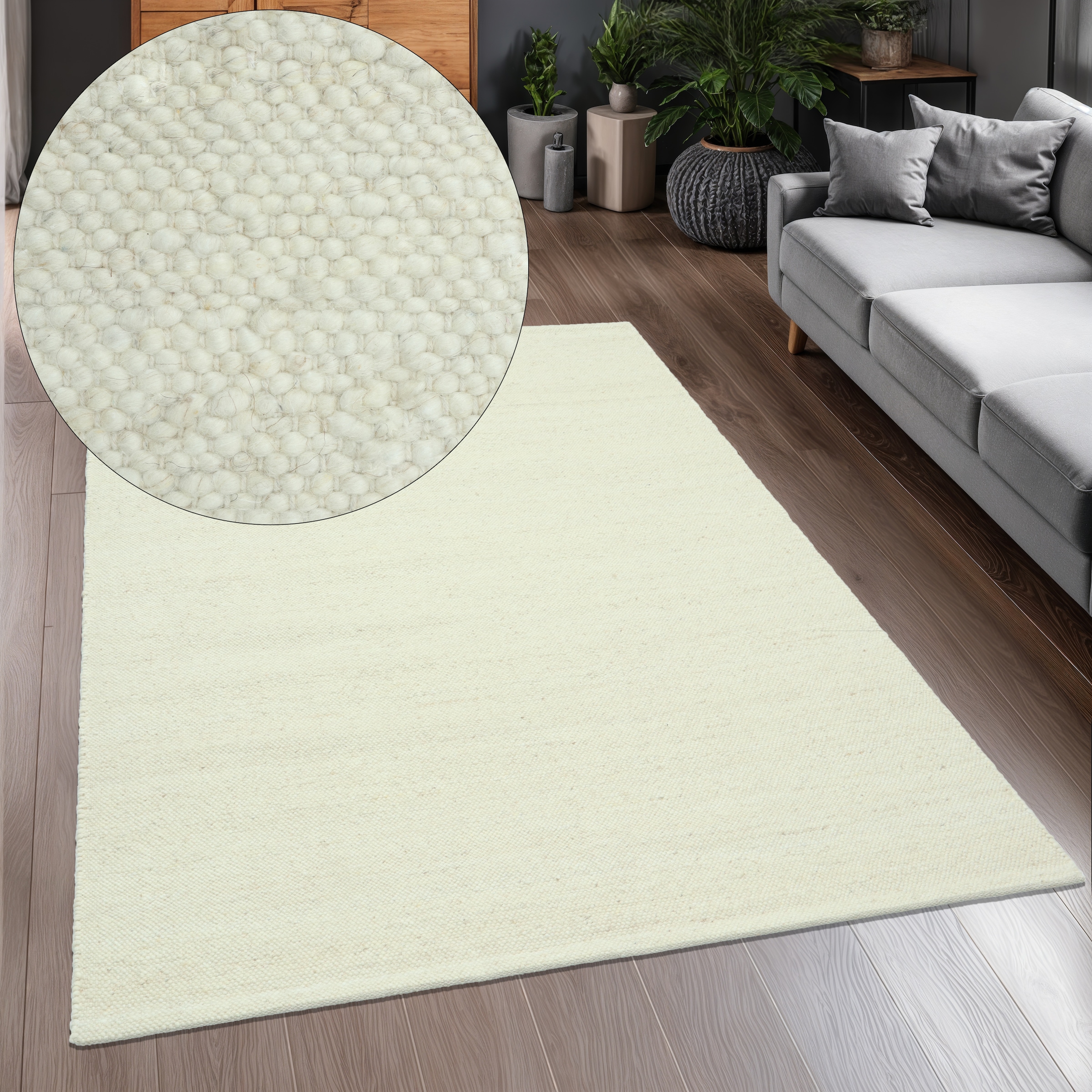 GOODproduct Tapis »Naddia, Webstruktur, Naturtöne« Rectangulaire 9 mm Höhe Design intemporel, chiné, salon, chambre, salle à manger