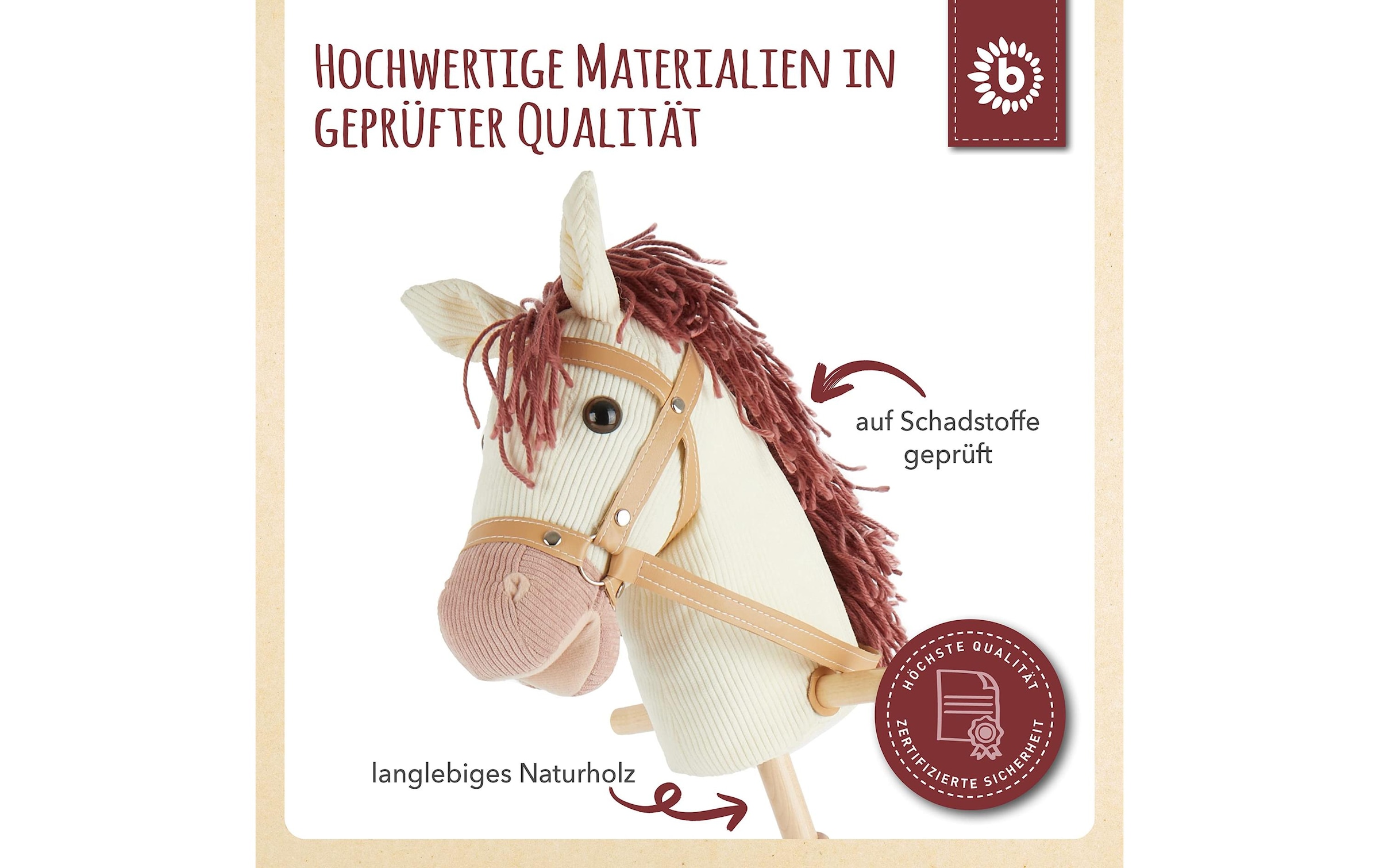 BIECO Steckenpferd »Ginger« Holzart: Pinie (China)