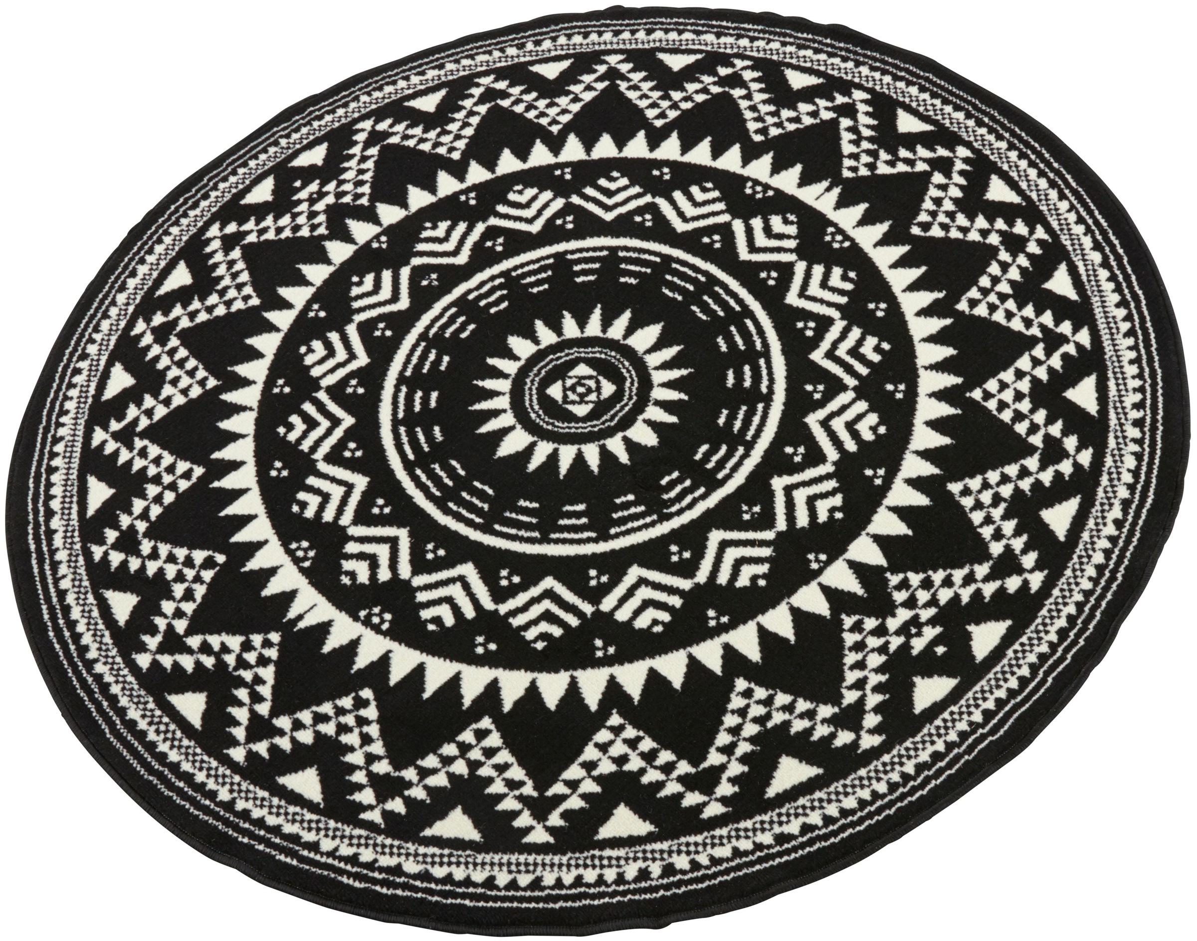 HANSE Home Teppich »Valencia« rund 9 mm Höhe Kurzflor, Modern, Vintage, Mandala, Wohnzimmer, Kinderzimmer, Flur