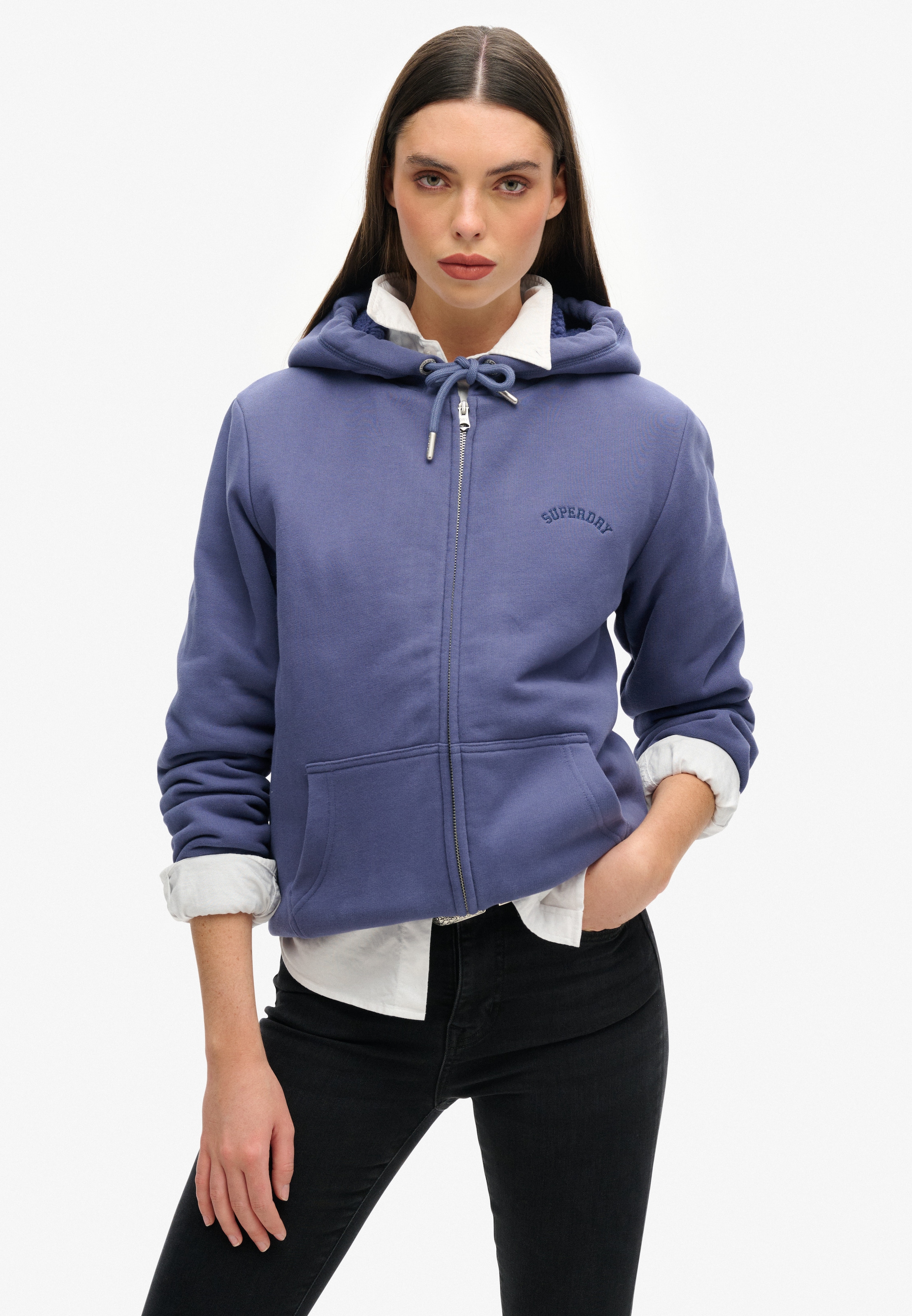 Superdry Kapuzensweatjacke »BORG LINED ZIPHOOD«