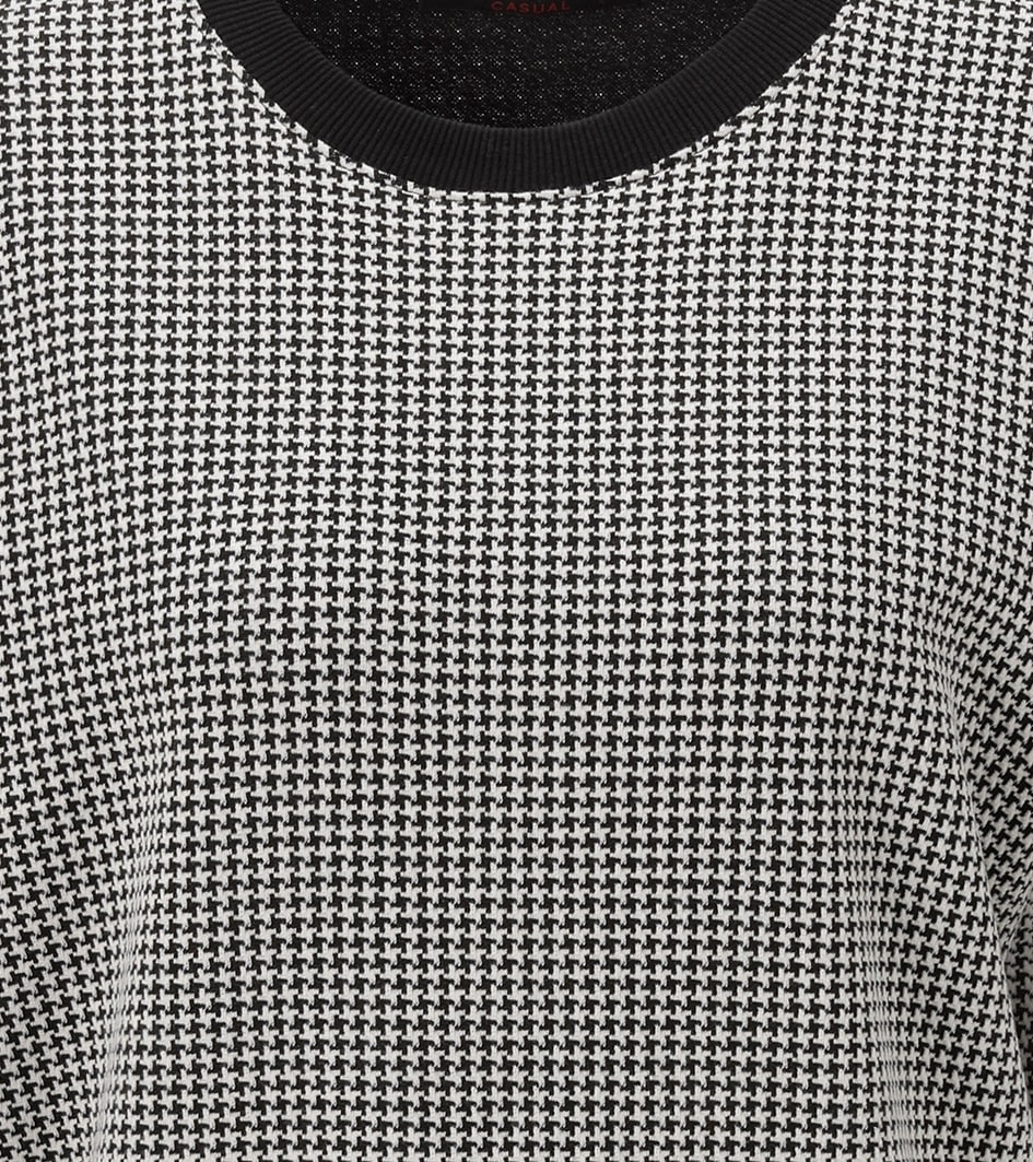 Aniston CASUAL Sweatshirt mit trendigem Hahnentritt-Muster - NEUE KOLLEKTION