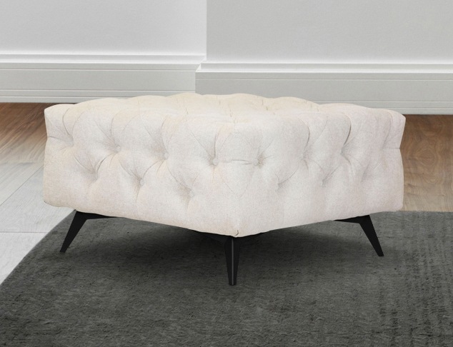 Home affaire Tabouret rembourré »Amaury« Chesterfield-Optik, Breite 80cm, Fussfarbe wählbar