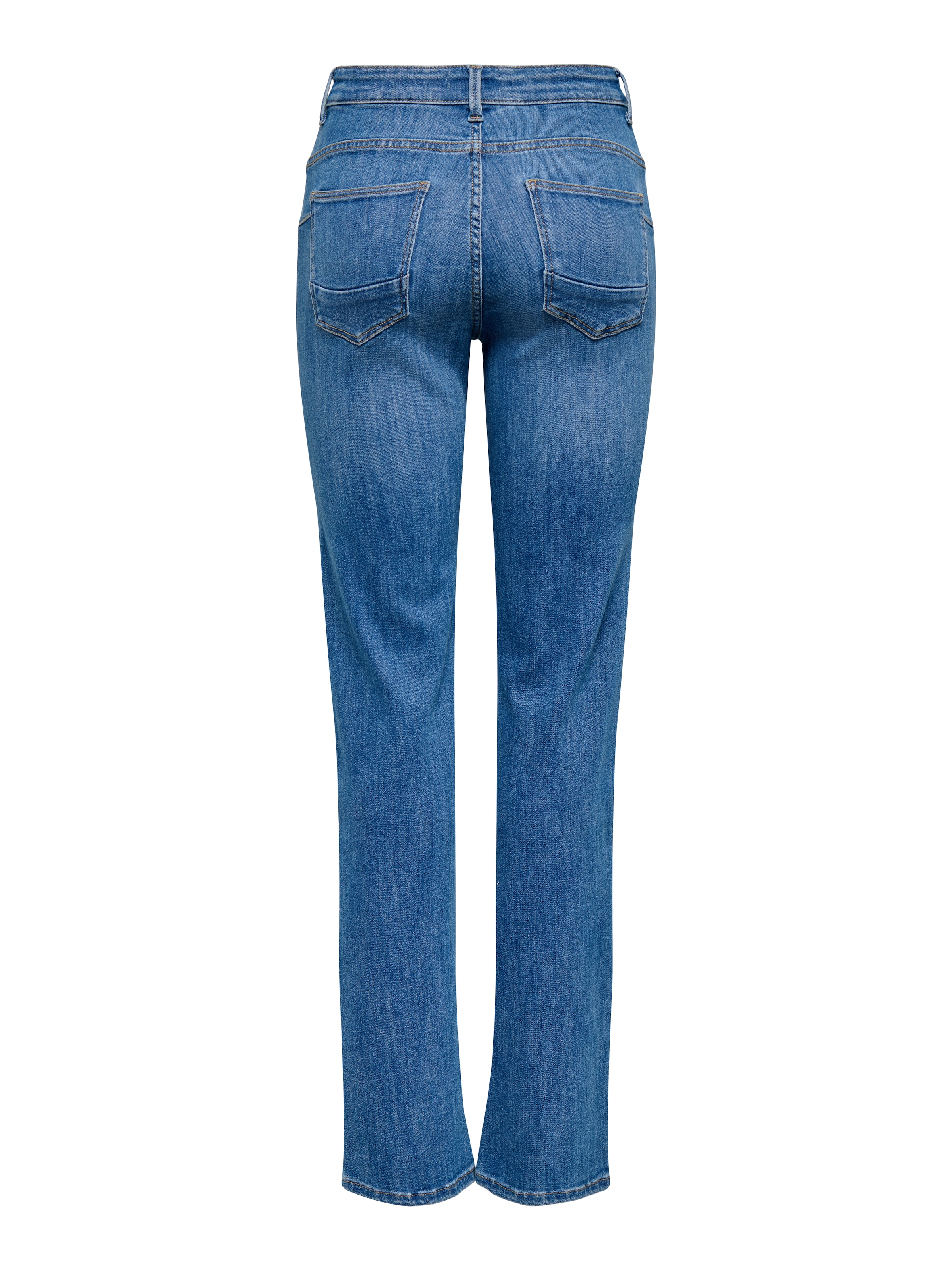 ONLY Jeans slim »ONLPOWER MW PUSH UP SLIM STRAIGHT DNM« mélange de coton, taille mi-haute, coupe slim
