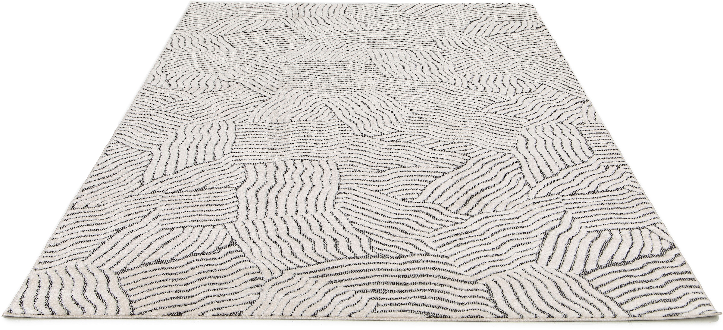 GOODproduct Tapis »Segovia, Supersoft, 3D- Design, weiche Haptik, modernes Design« Rectangulaire 9 mm Höhe Hoch-Tief-Struktur, Wohnzimmer, Esszimmer, Schlafzimmer