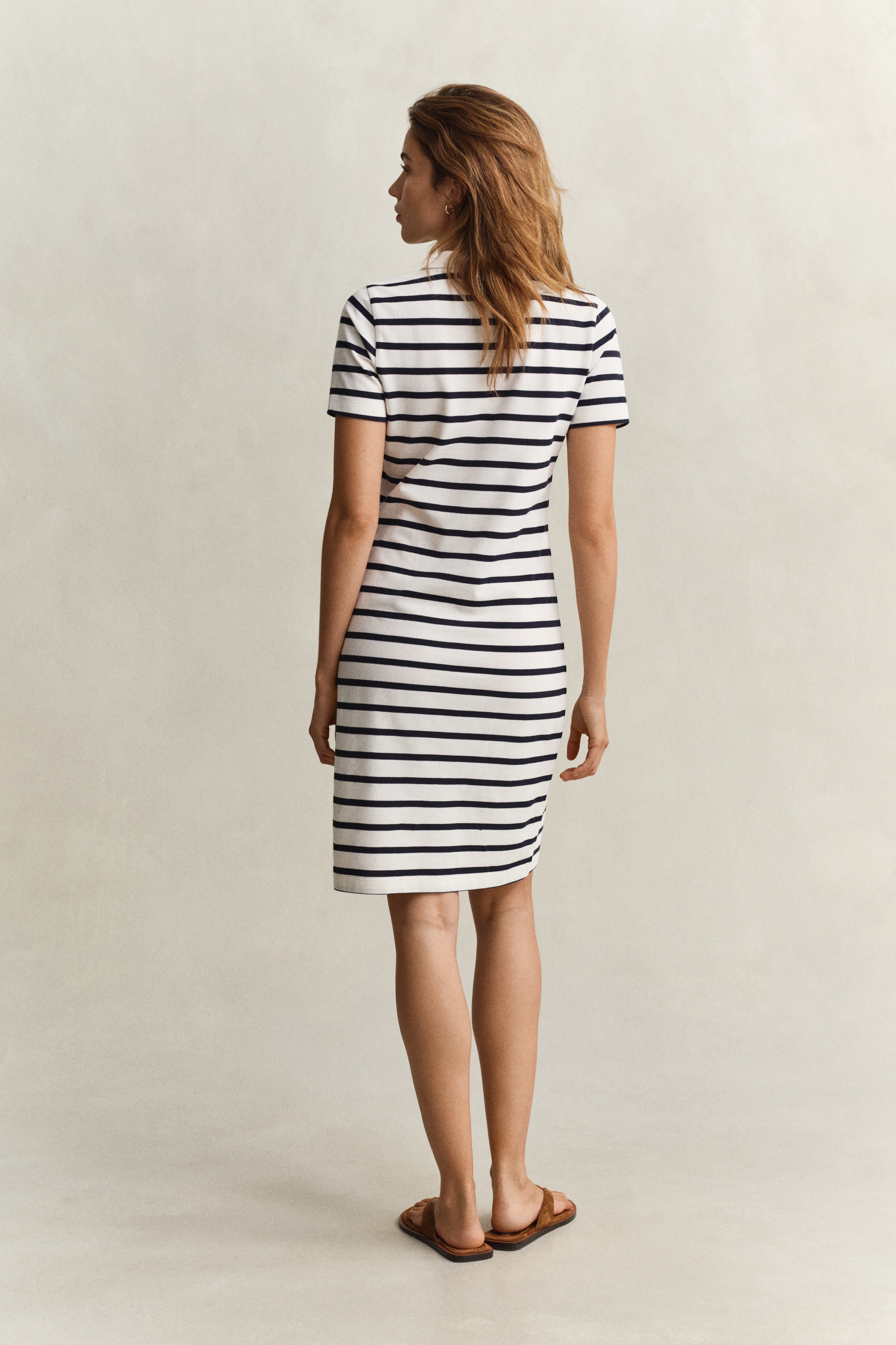 Gant Robe polo »SLIM STRIPED PIQUE POLO« Sans poche coupe slim avec col polo