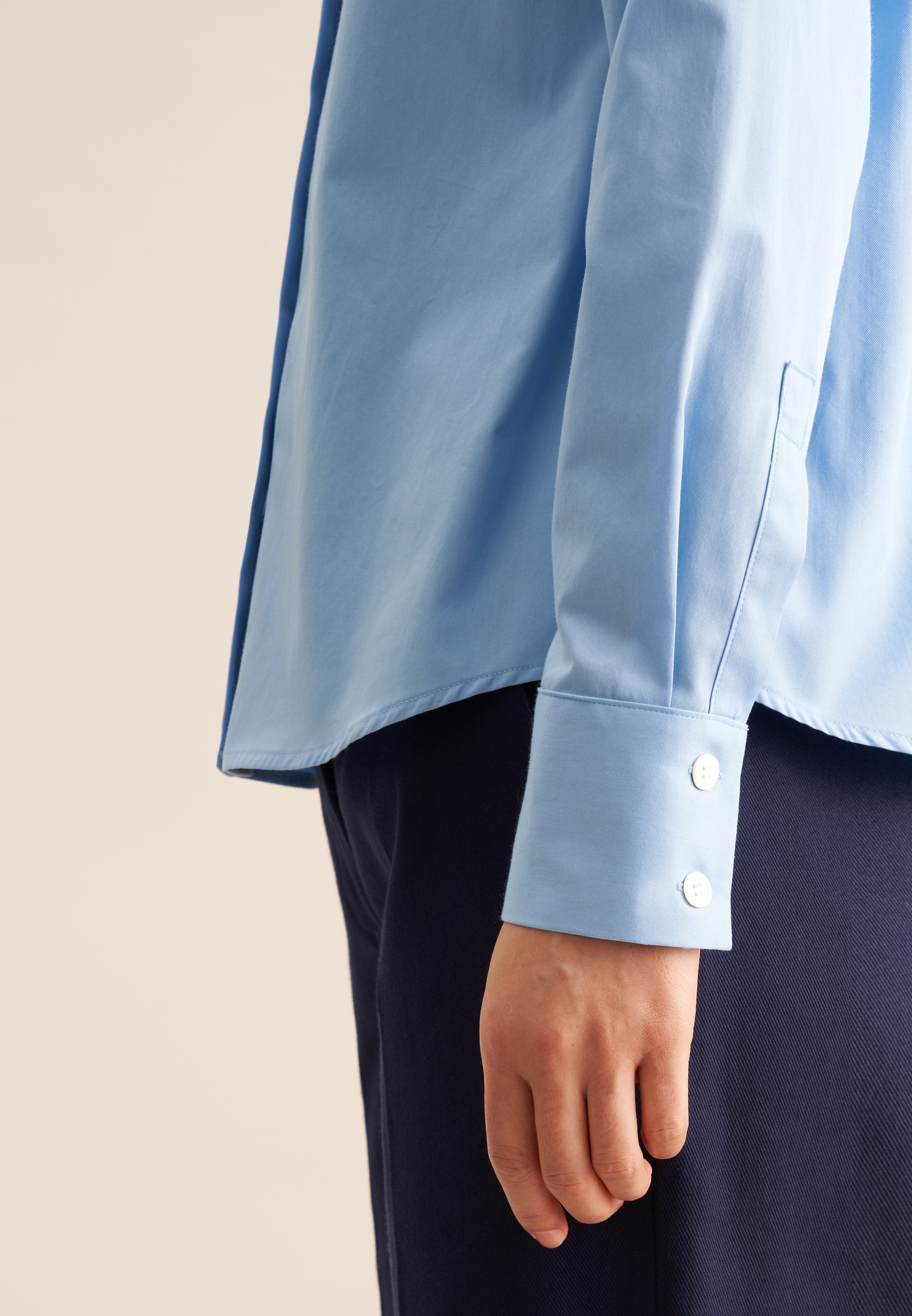 seidensticker Hemdbluse »Schwarze Rose«, Langarm Kragen Uni
