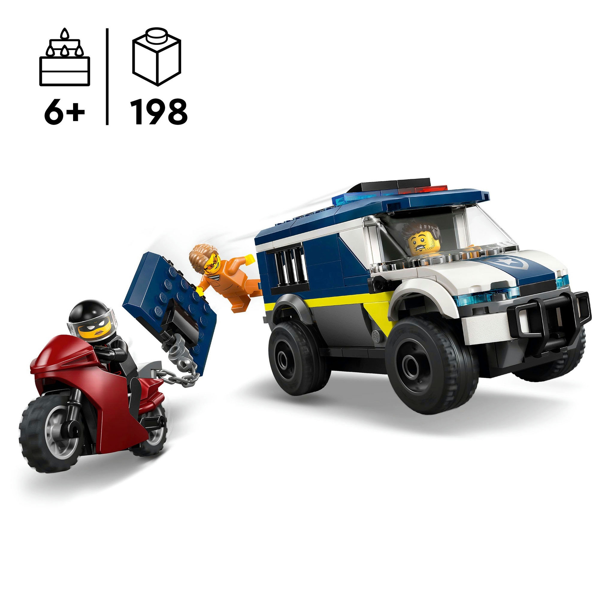 LEGO® Pions de construction »Gefangenentransporter (60479), LEGO City« Made in Europe