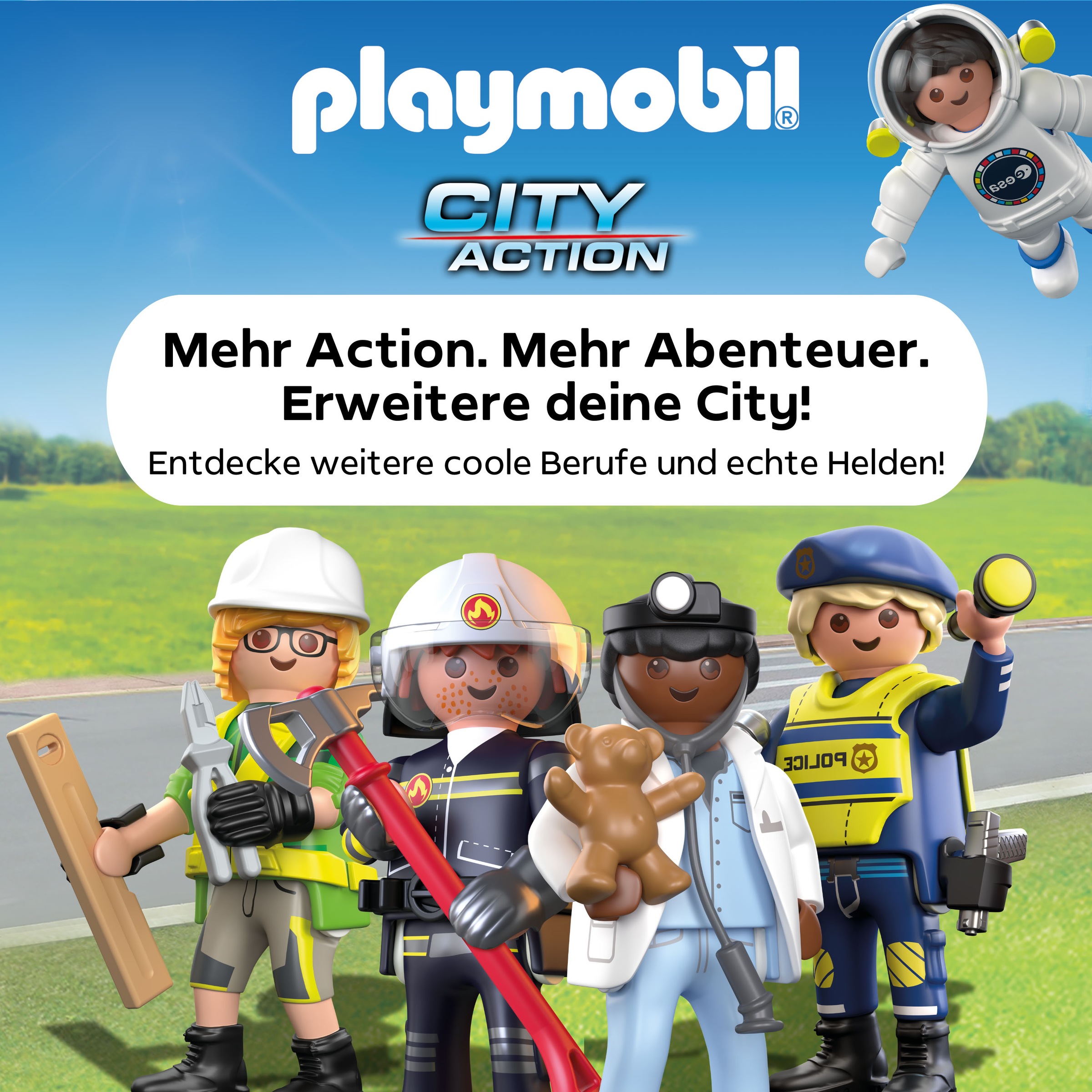 Playmobil® Konstruktions-Spielset »Polizei Ermittlungszimmer (71733), Playmobil Action Heroes« Made in Europe