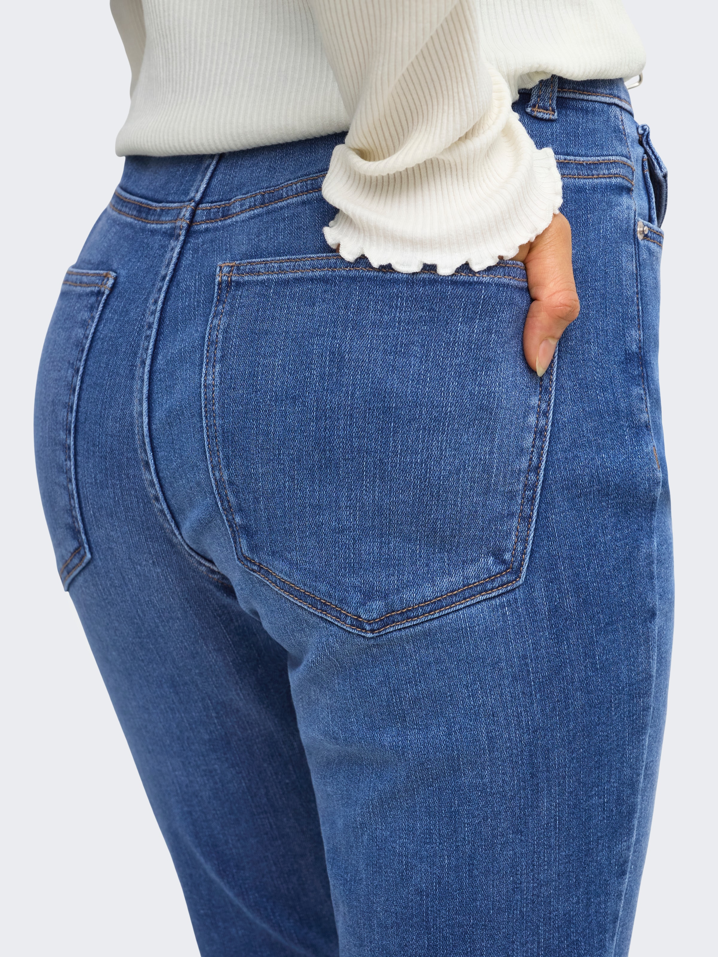 ONLY Skinny-fit-Jeans »ONLLILO HW SKINNY ANK DNM AZG BF« Baumwollmischung