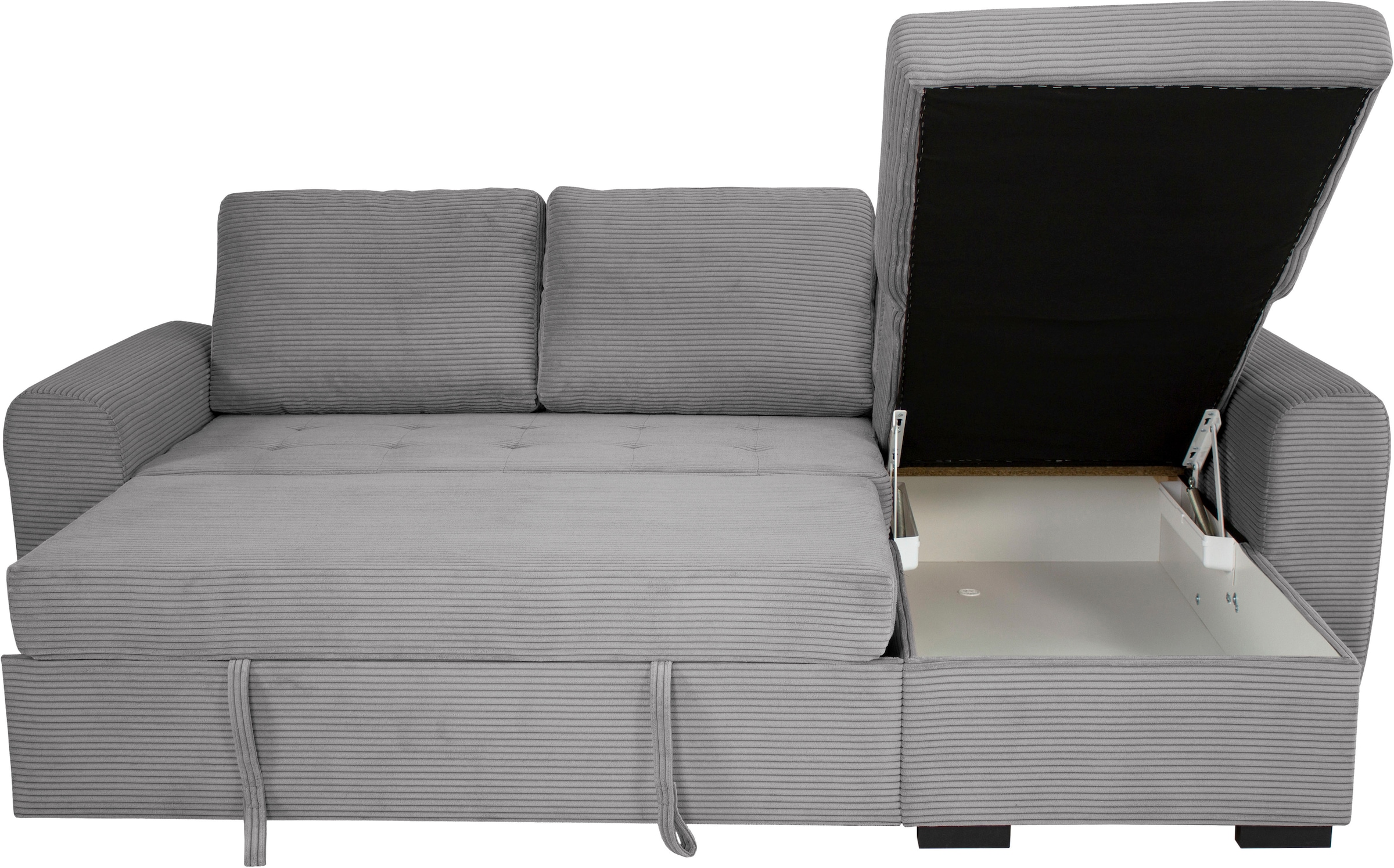 Trends by HG Canapé d'angle »Poll L-Form, B: 245 cm« mit Bettfunktion & Bettkasten
