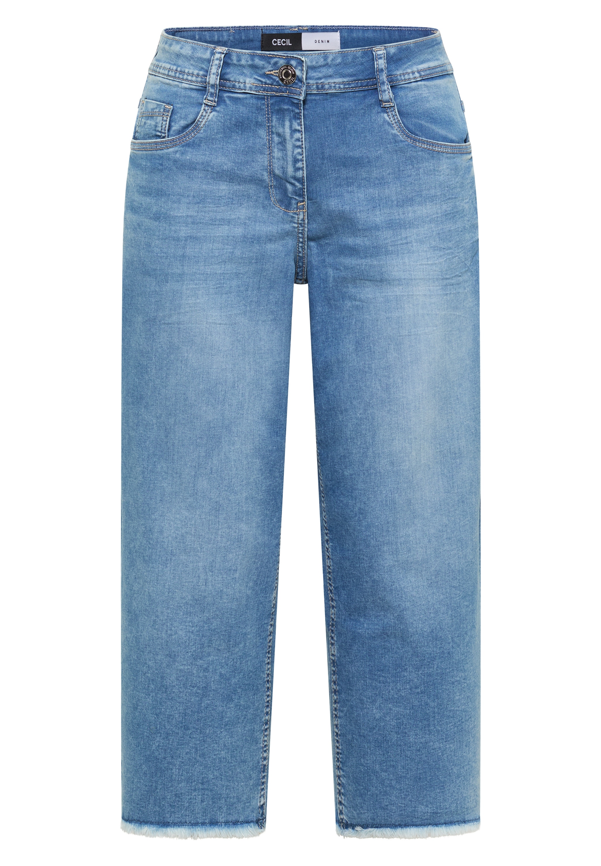 Cecil Jeans 3/4 »Style Neele« Loose fit avec taille haute et coupe ample aux jambes