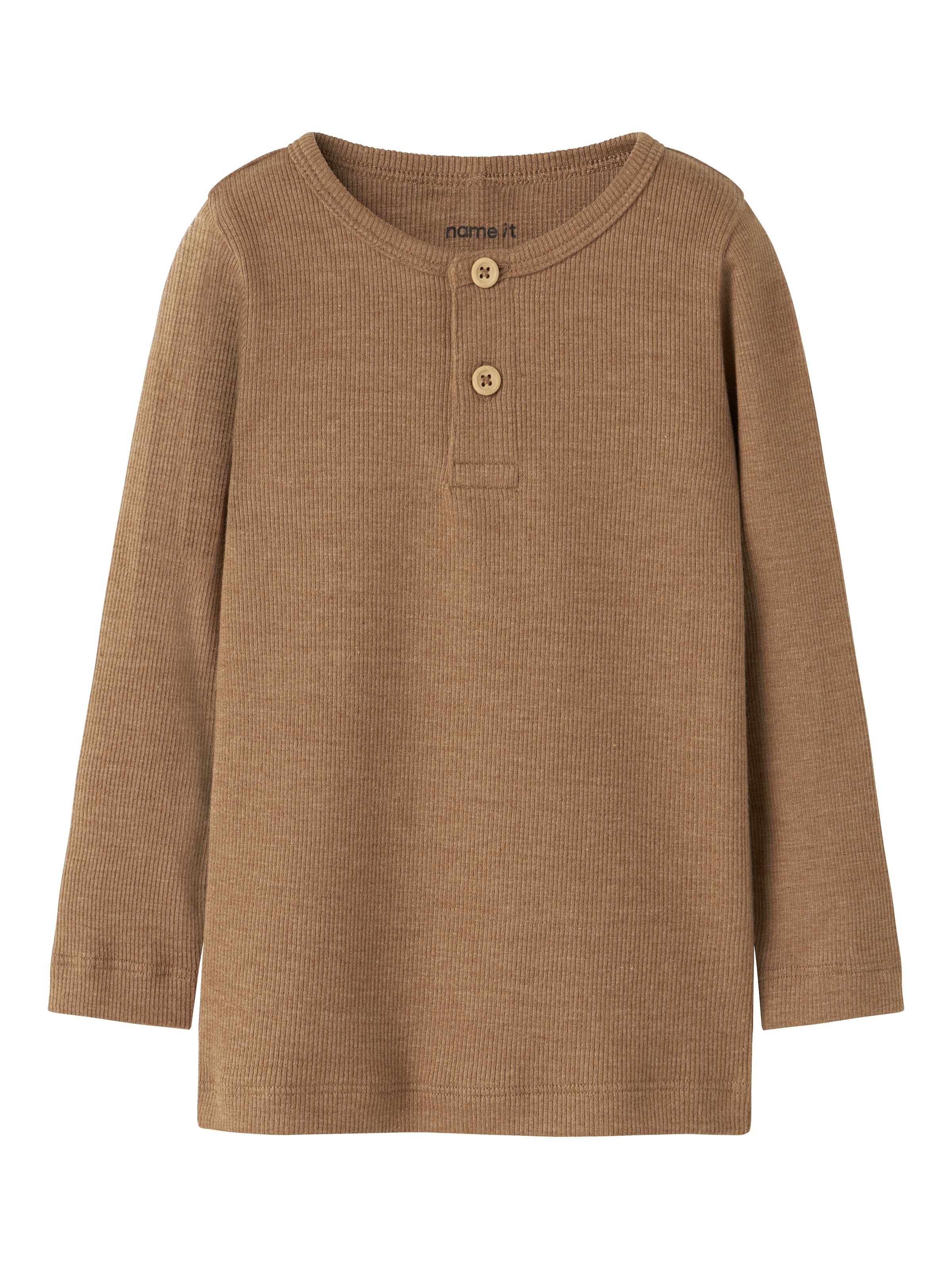 Name It T-shirt à manches longues »NMMKAB LS TOP NOOS« Im Henley-Stil - mit kurzer Knopfleise, normal geschnitten