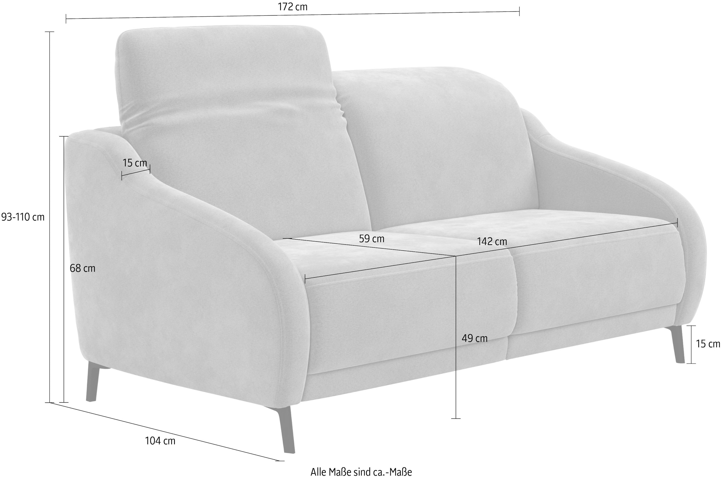 sit&more 2,5-Sitzer »Blues« wahlweise mit Klapptisch und USB