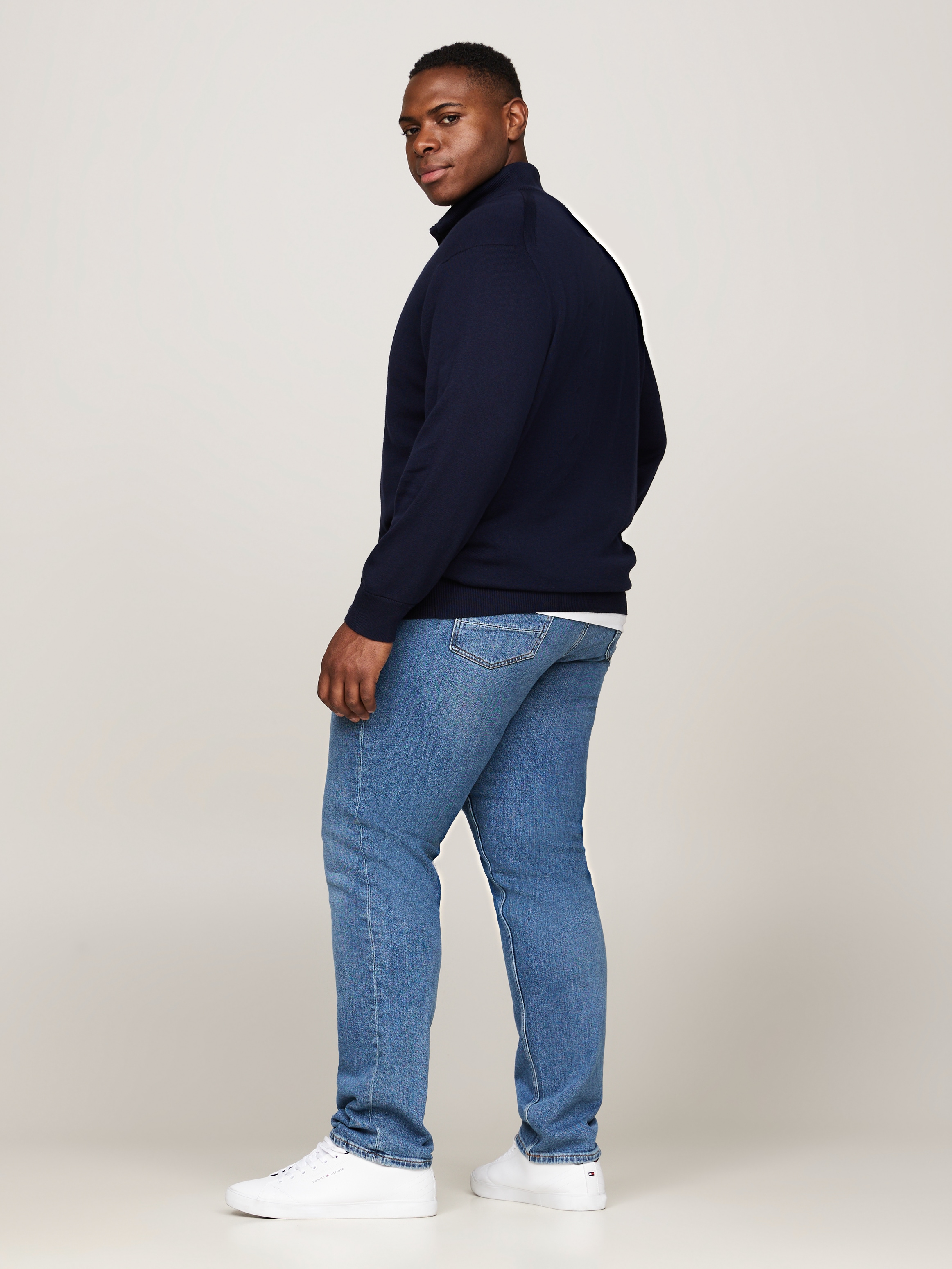 Tommy Hilfiger Big & Tall Troyer »BT-PIMA ORG CTN CASHMERE ZMOCK-B« Grosse Grössen