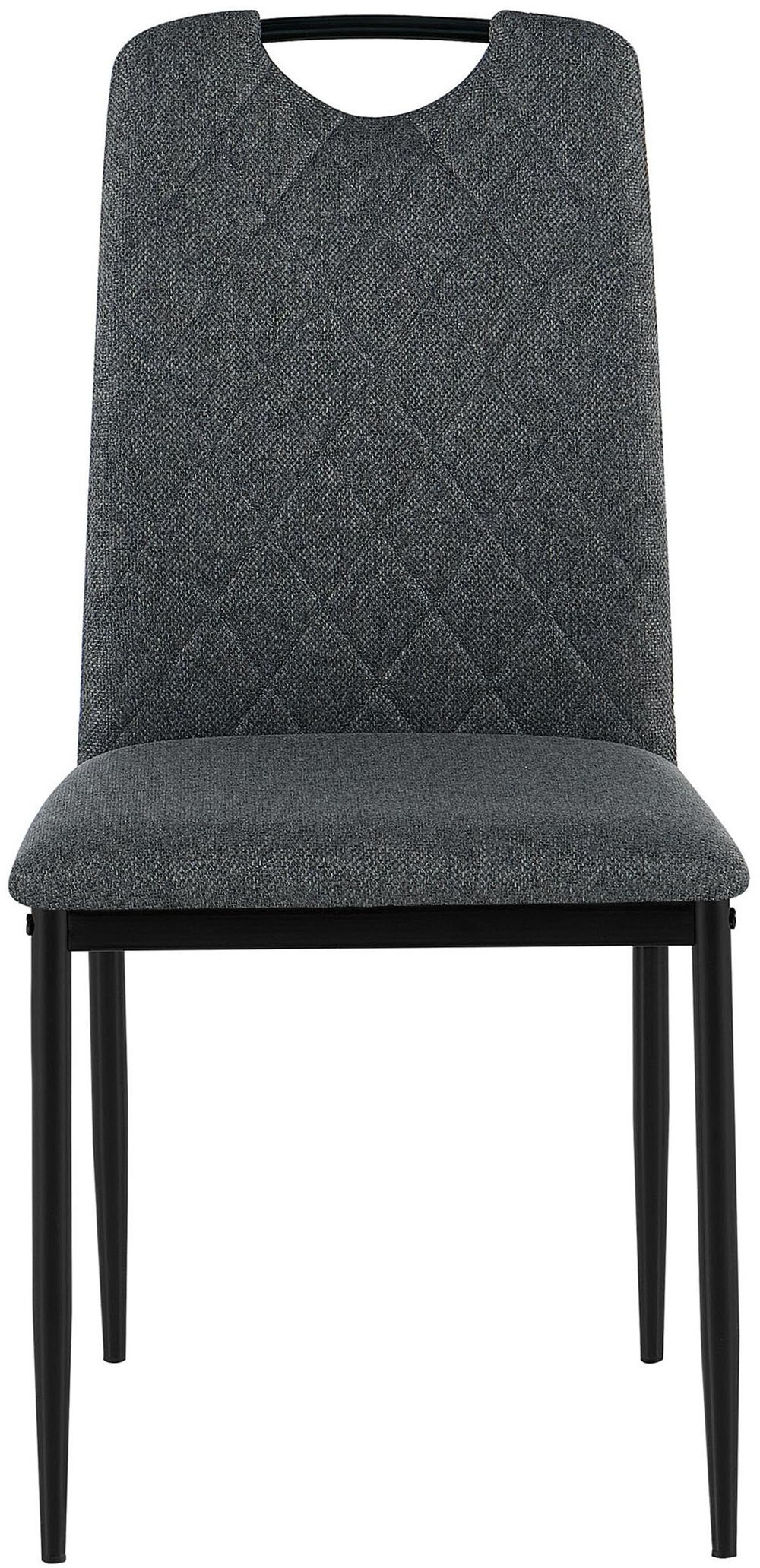 GOODproduct Chaise de salle à manger »Rom« (Ensemble) 2 cuisbequemer Stuhl mit hochwertigem Stoffbezug und Griff im Rücken