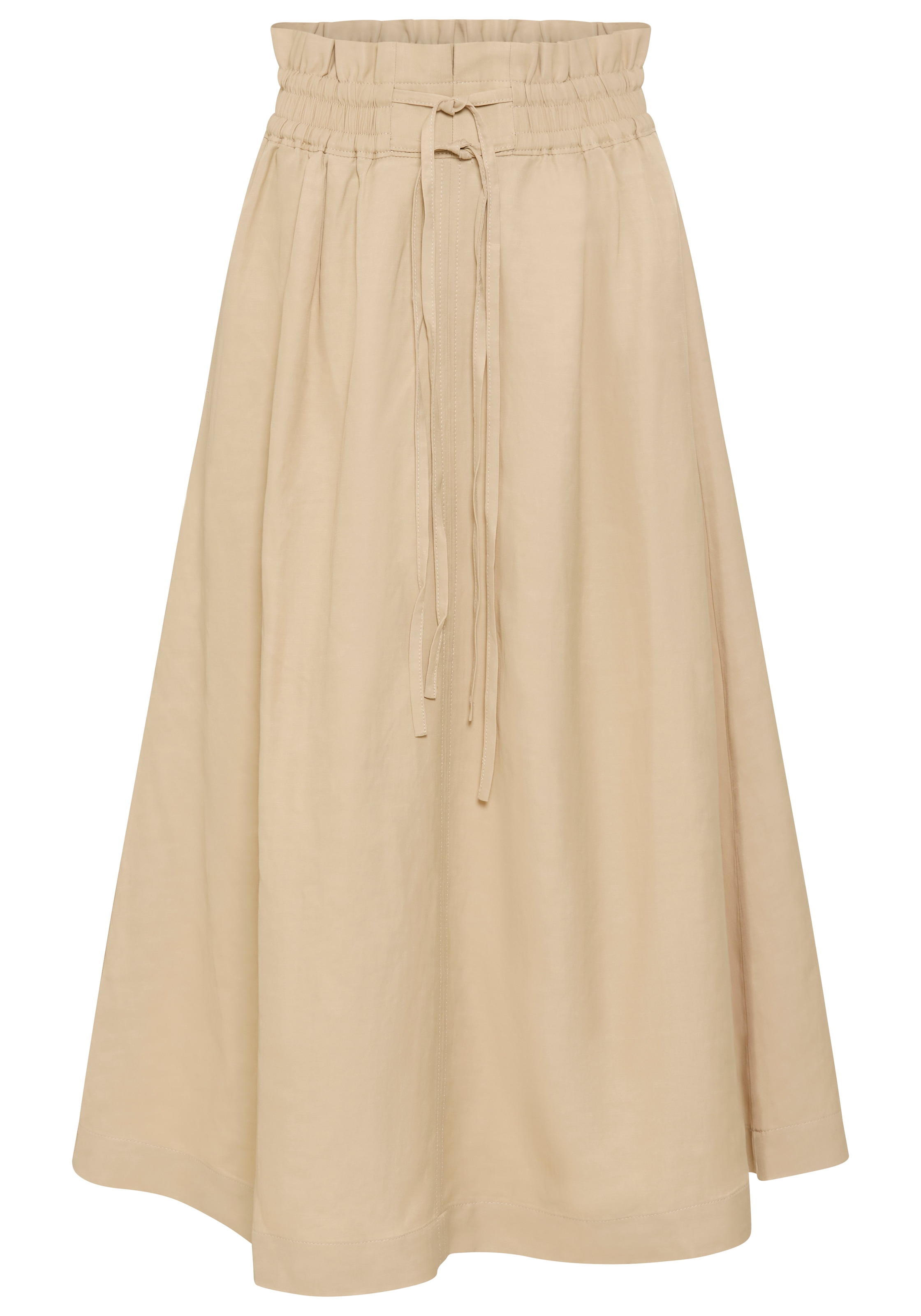 BOSS ORANGE Jupe midi »Vakola Premium Damenmode« Avec une part de lin, taille paperbag