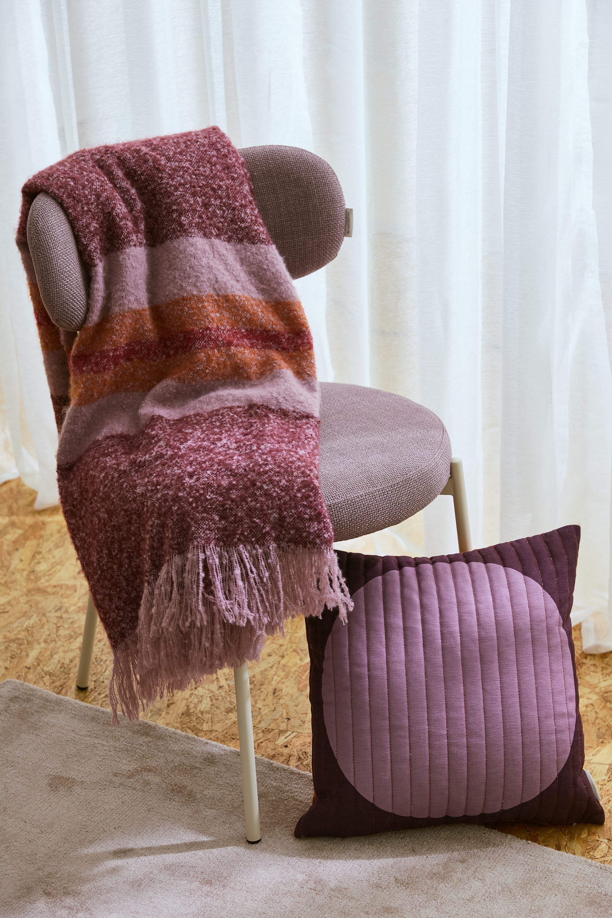 TOM TAILOR HOME Couverture d'intérieur »Bouclé Stripe« aus Bouclégarnen