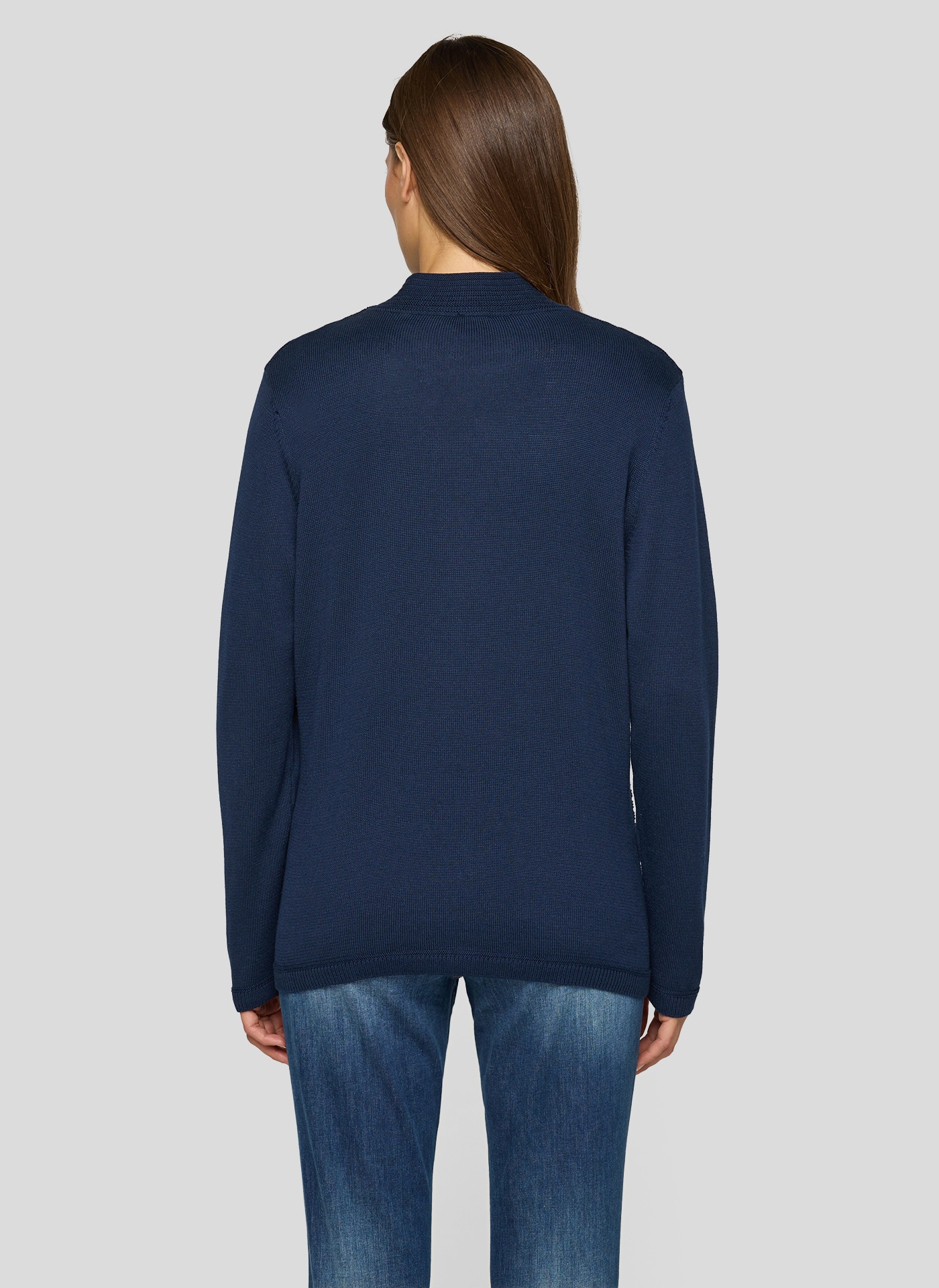 Rabe Veste en tricot mit Reissverschluss und Stehkragen