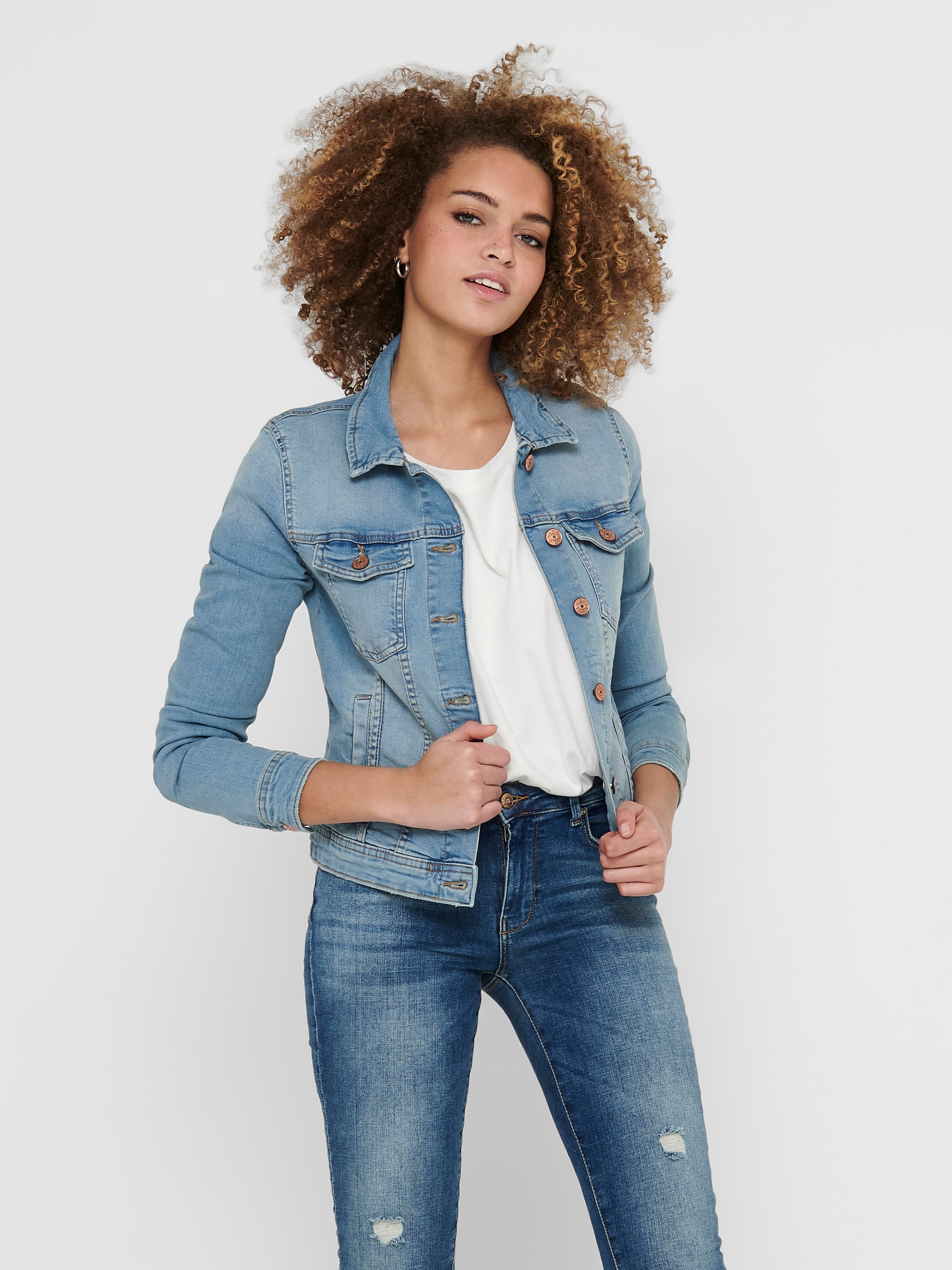 ONLY Jeansjacke »ONLTIA DNM JACKET LB BEX179 NOOS« in modischer Waschung