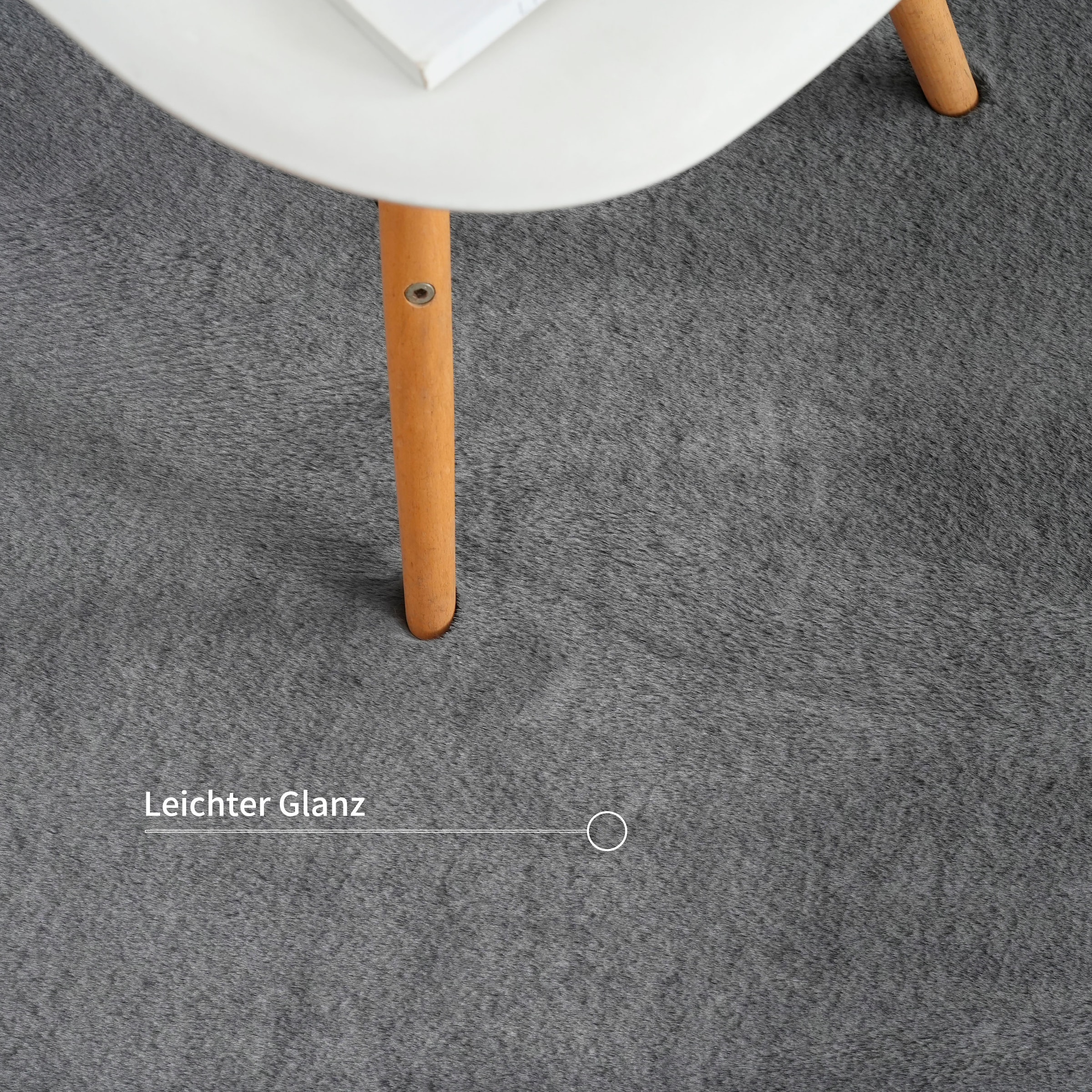 Bruno Banani Tapis en fourrure »Rabbit 2, Kunstfell Teppich, Modern« Rectangulaire 25 mm Höhe Kaninchenfell-Haptik, sehr weich, Wohnzimmer, Schlafzimmer, Esszimmer