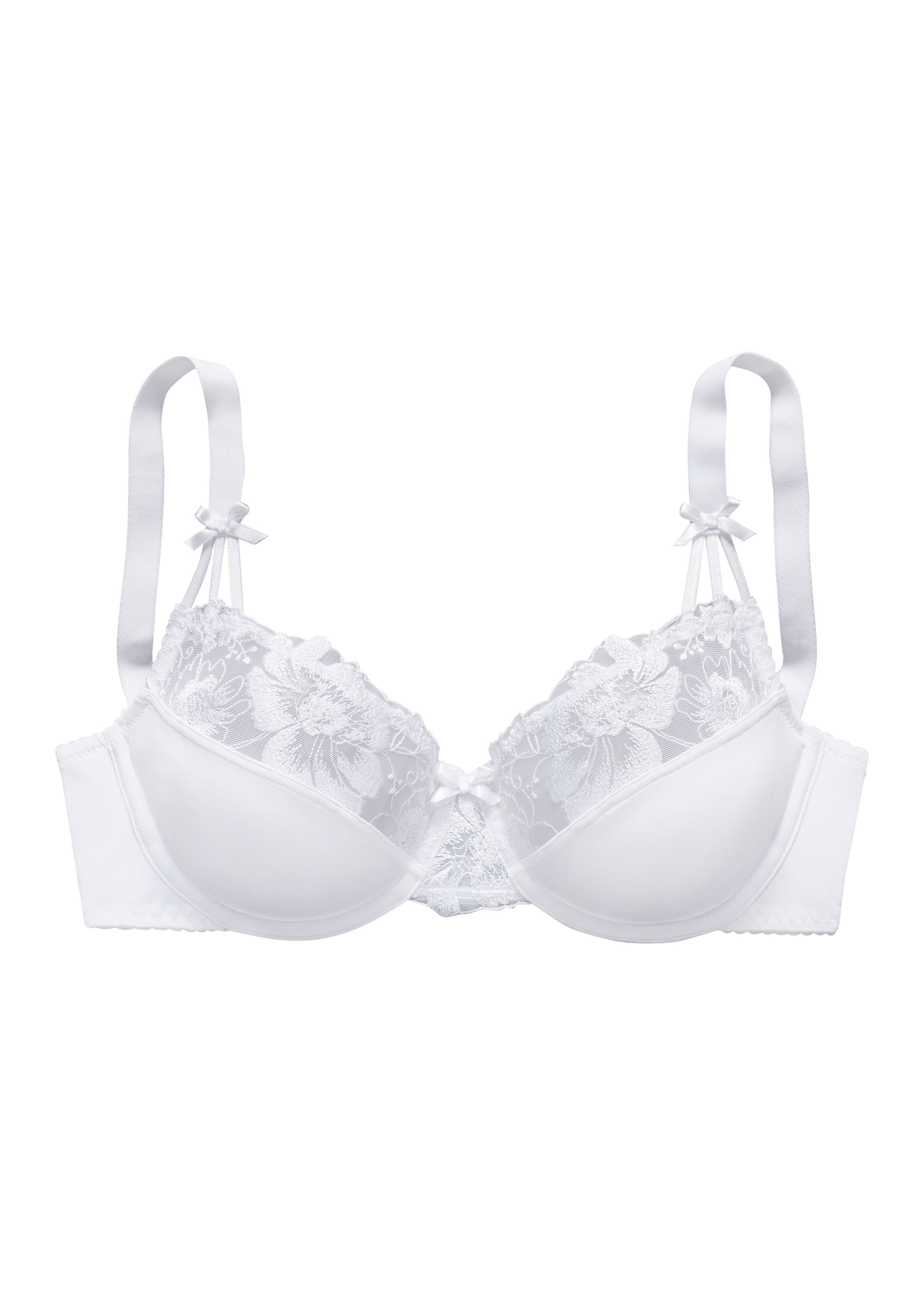 Nuance Bügel-BH mit edler Stickereispitze und hübschen Zierträgern, Dessous