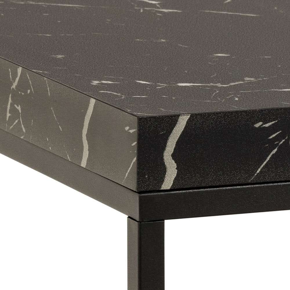 ACTONA GROUP Table basse »Barossa, Wohnzimmer-Tisch, quadratisch, in Steinoptik, Modern« aspect pierre, pieds en acier noir, plusieurs variantes, L : 60 cm