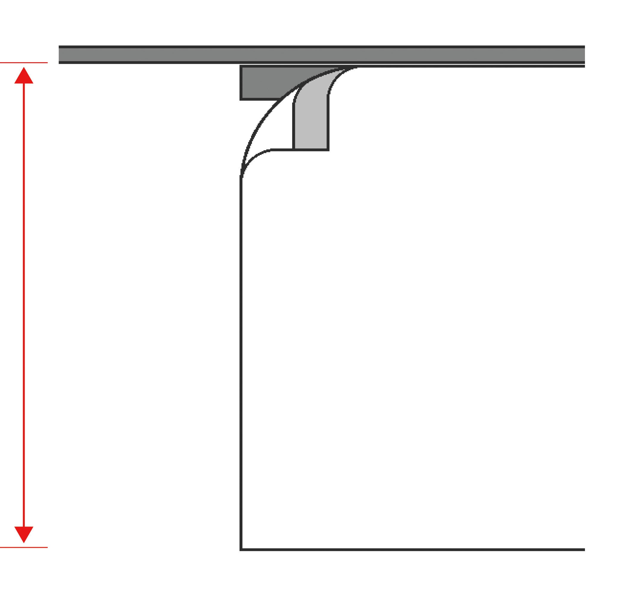Neutex for you! Rideau coulissant »Biella« Support de panneau 1 cuis tlg. HxB: 245x60