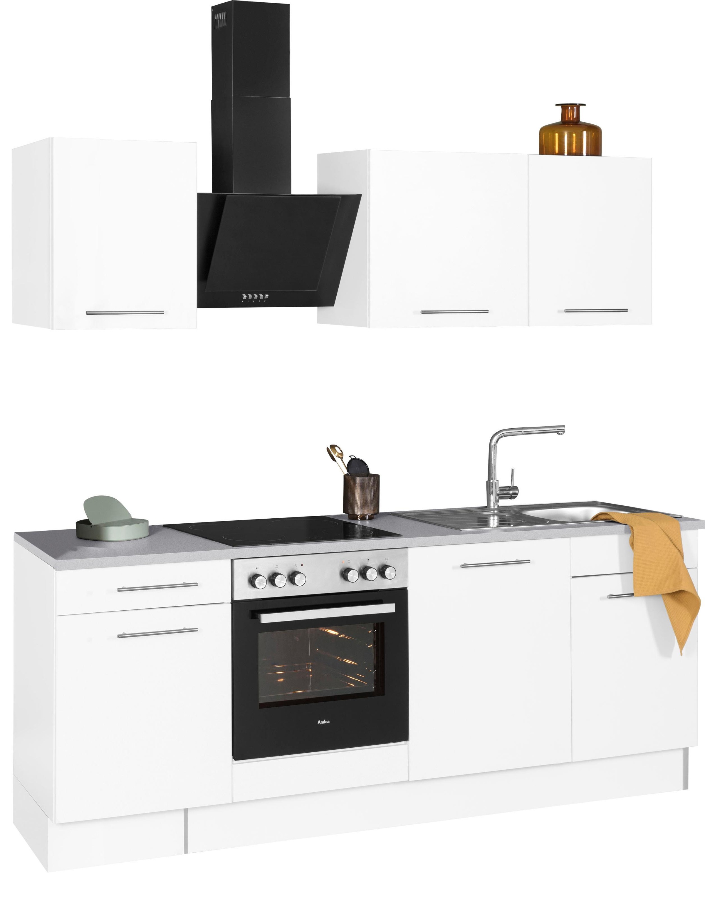 wiho Küchen Kitchenette »Ela« Breite 220 cm, Soft-Close-Funktion, höhenverstellbare Füsse