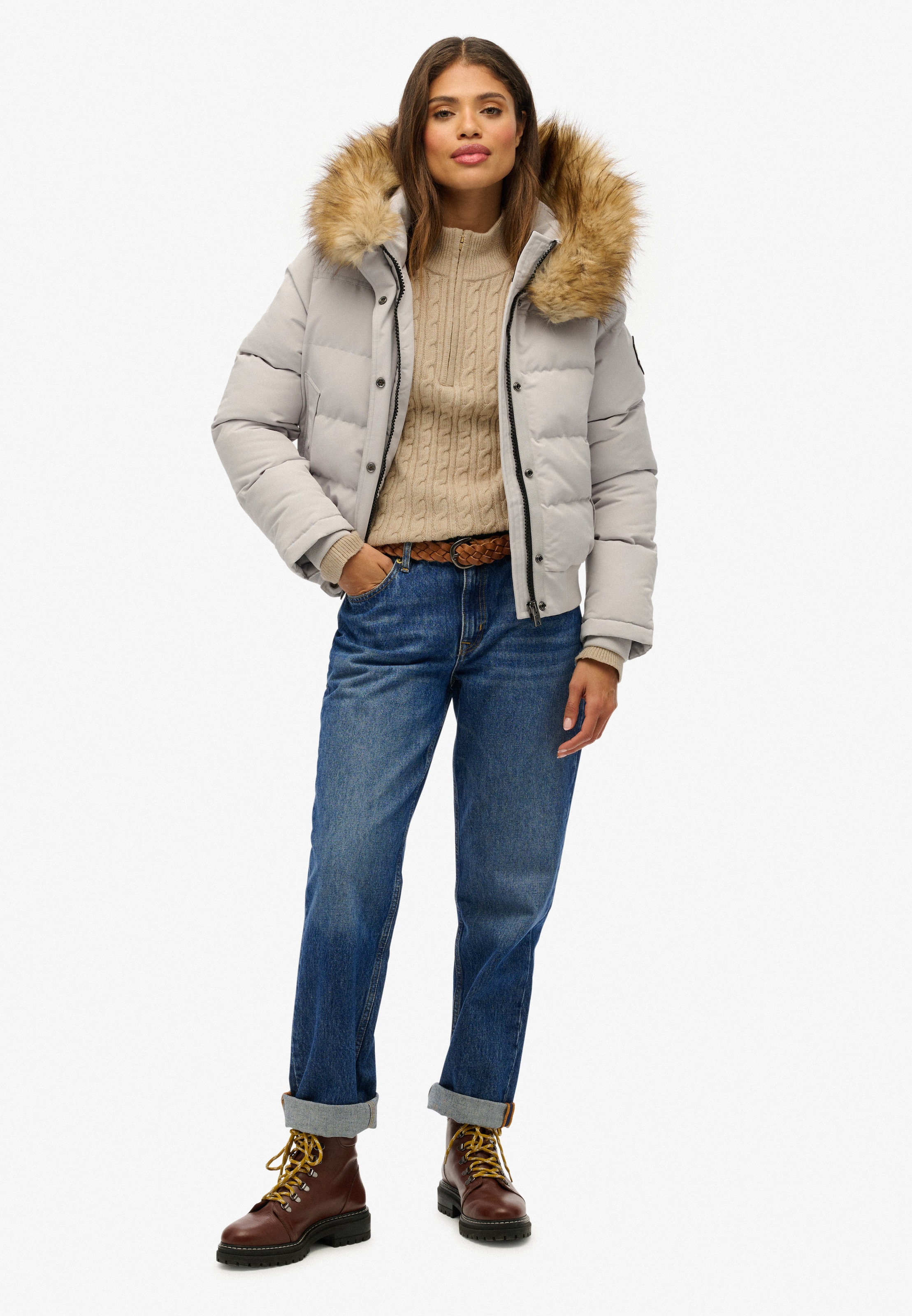 Superdry Veste matelassée »EVEREST HOODED BOMBER JKT« mit Kapuze