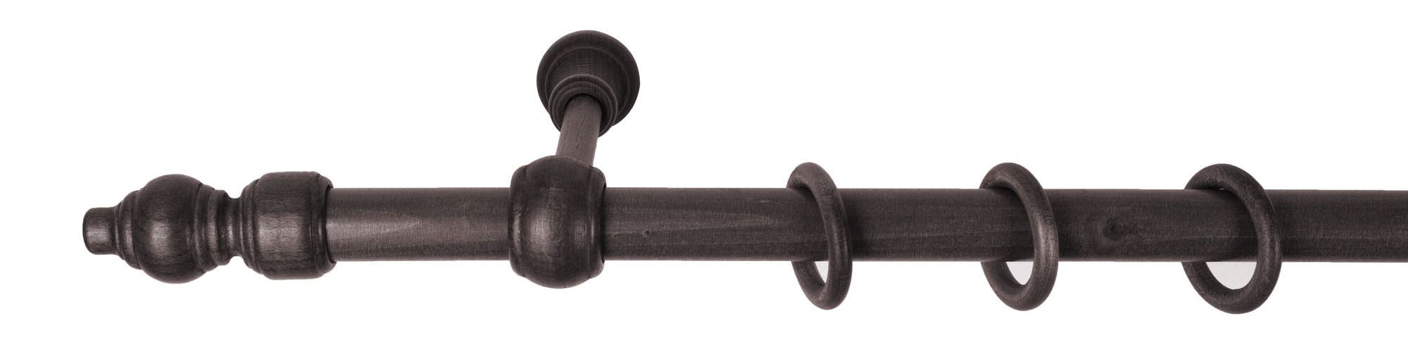 SN DECO GROUP Tringle à rideaux »Filigrano« 1 course-läufig Dimension fixe 28 mm, Holz, verschiedene Längen und Farben, Komplettset