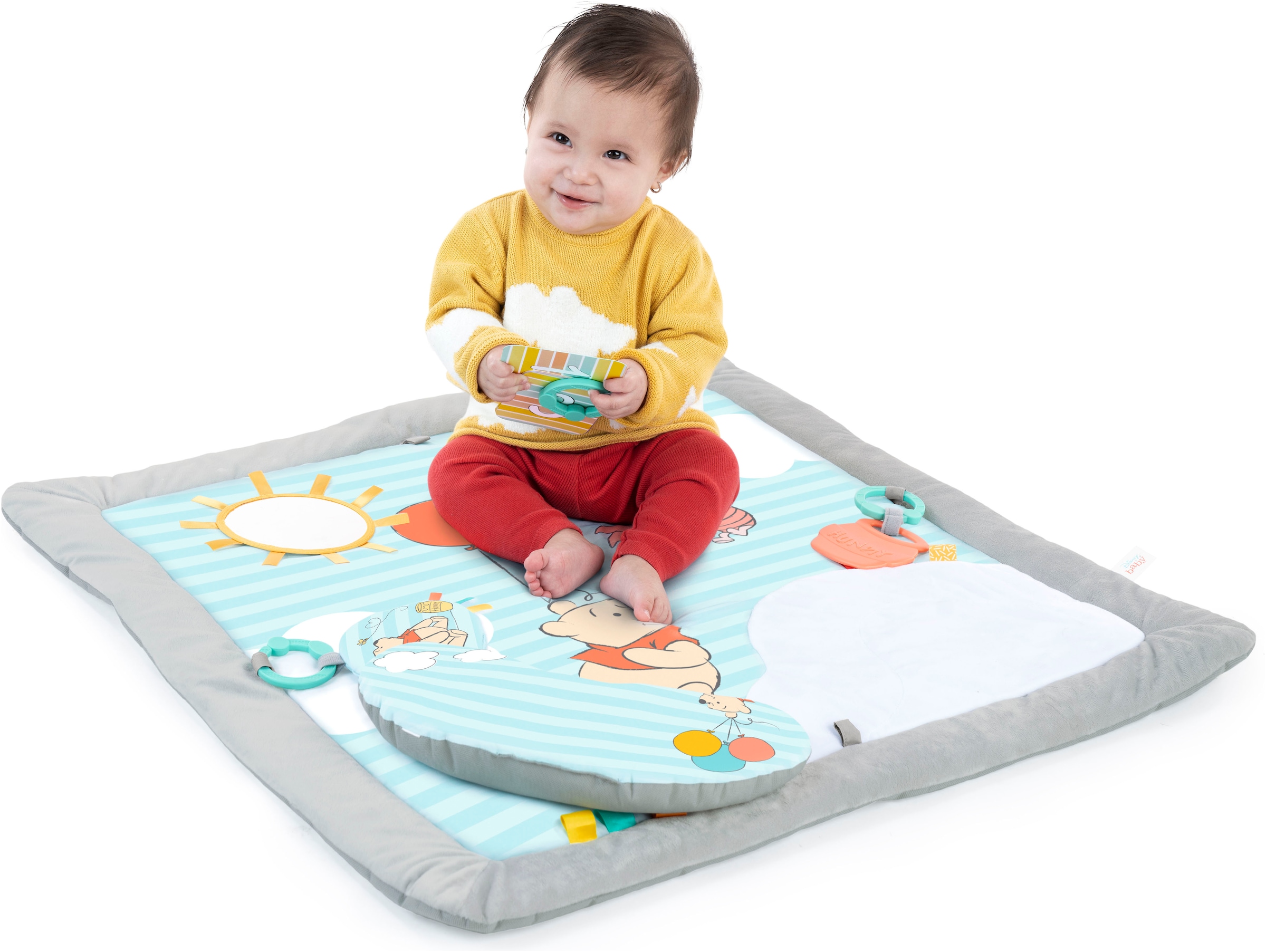 Bright Starts Spielbogen »WINNIE THE POOH Once Upon a Tummy Time ™ Activity Gym« mit Plüschmatte und Stützkissen
