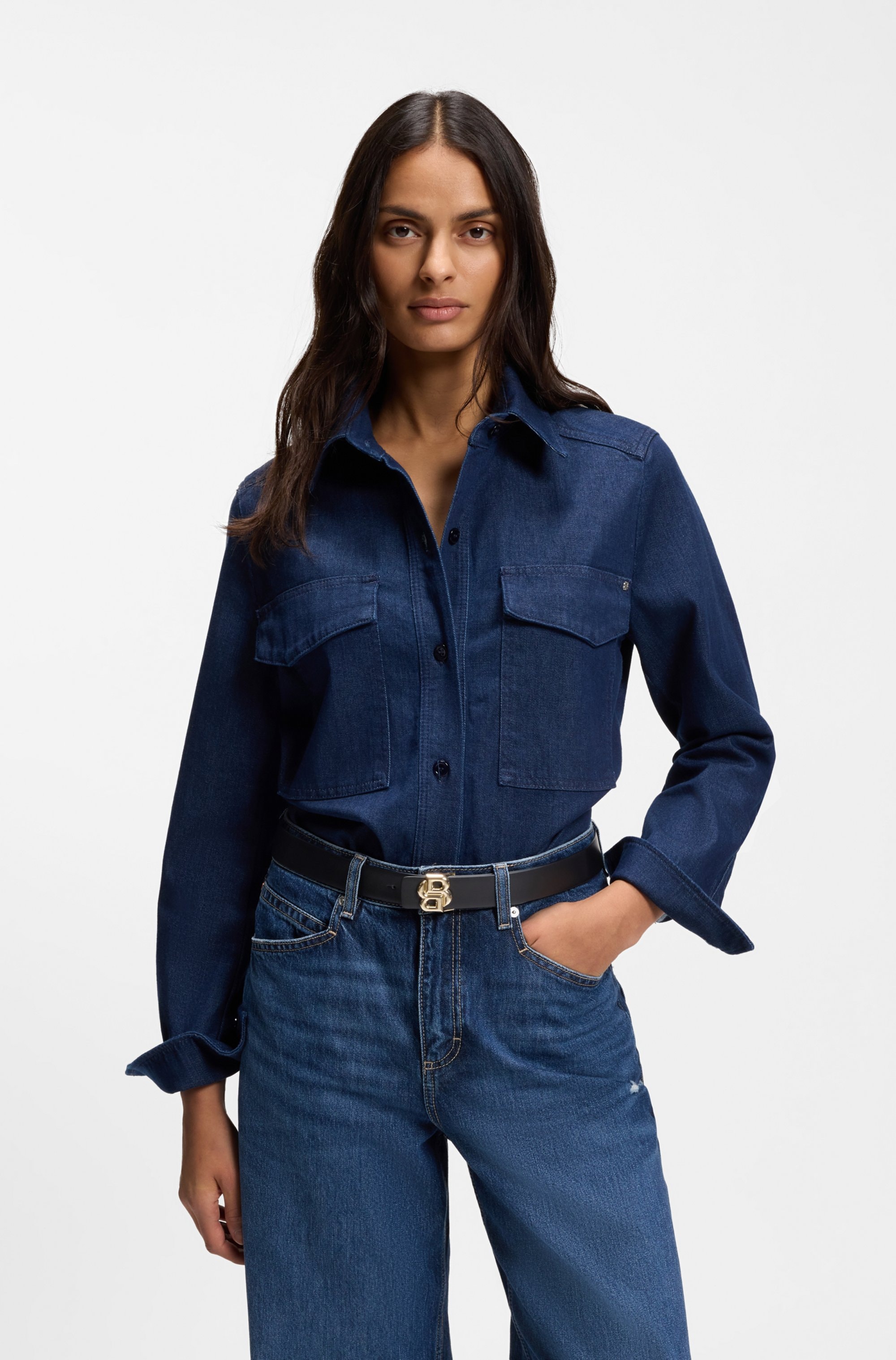 BOSS Ceinture en cuir »Icon-G Sr30« mit Double-B-Monogramm