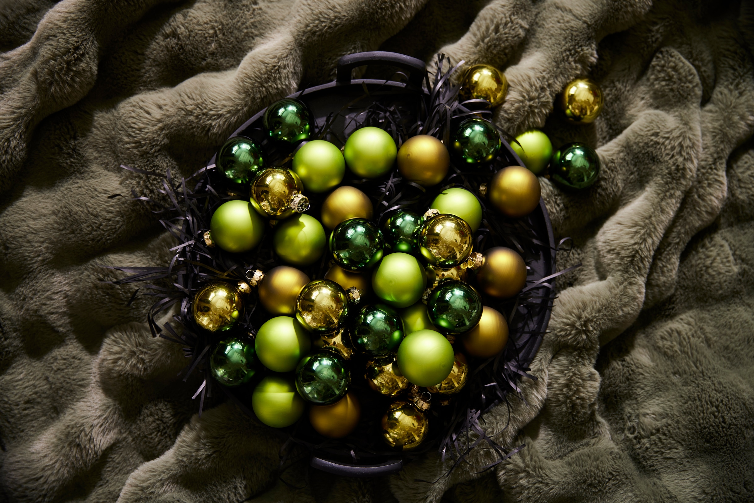MAGIC by Inge Weihnachtsbaumkugel »Golden Meadow« aus Glas, 30 Kugeln 6 cm, mit 50 Aufhängern