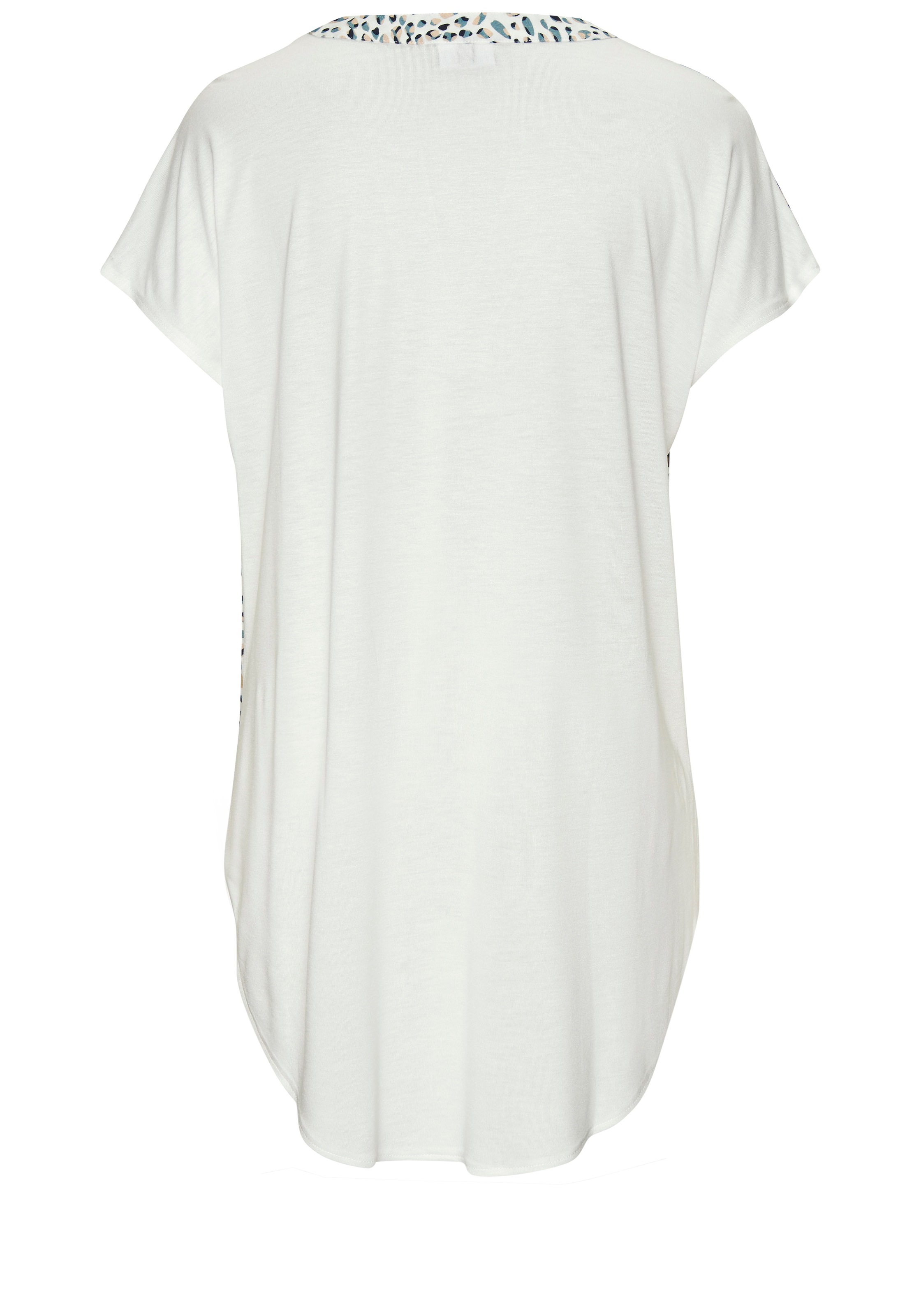 Beachtime T-shirt long aus Materialmix