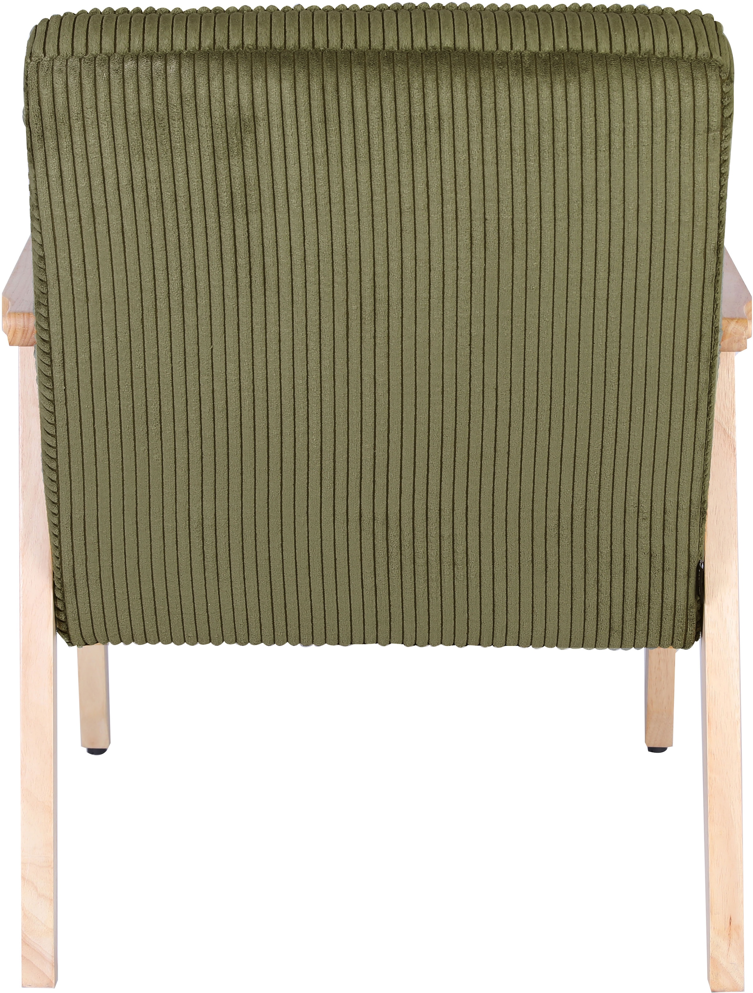 Home affaire Loungesessel »MENONRI mit Armlehnen aus Massivholz« Relaxsessel, Lese-Sessel, Cocktailsessel in Cord und Webstoff