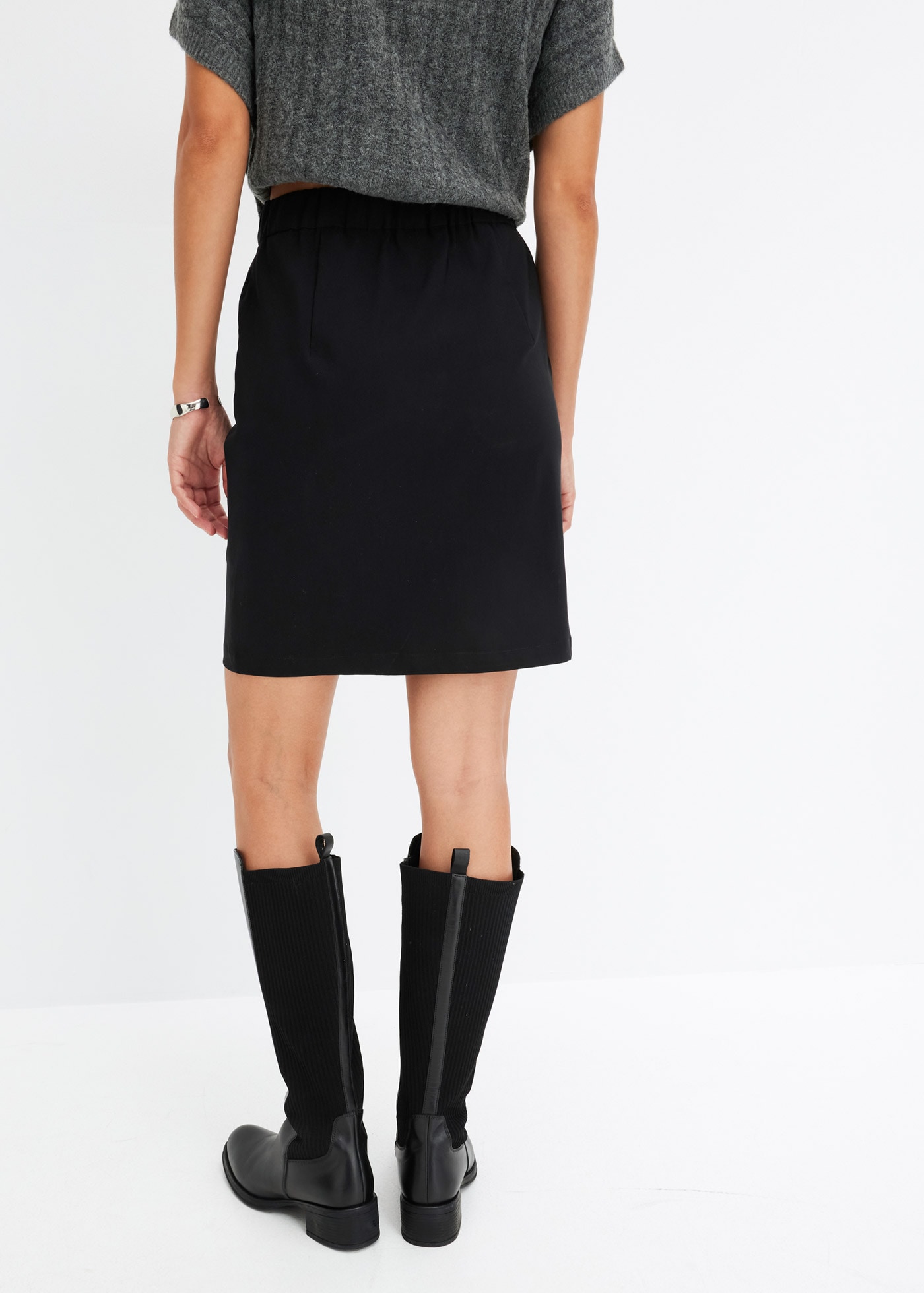 bonprix Minirock aus Polyester, Viskose und Elasthan, enger Schnitt, mit Bequembund