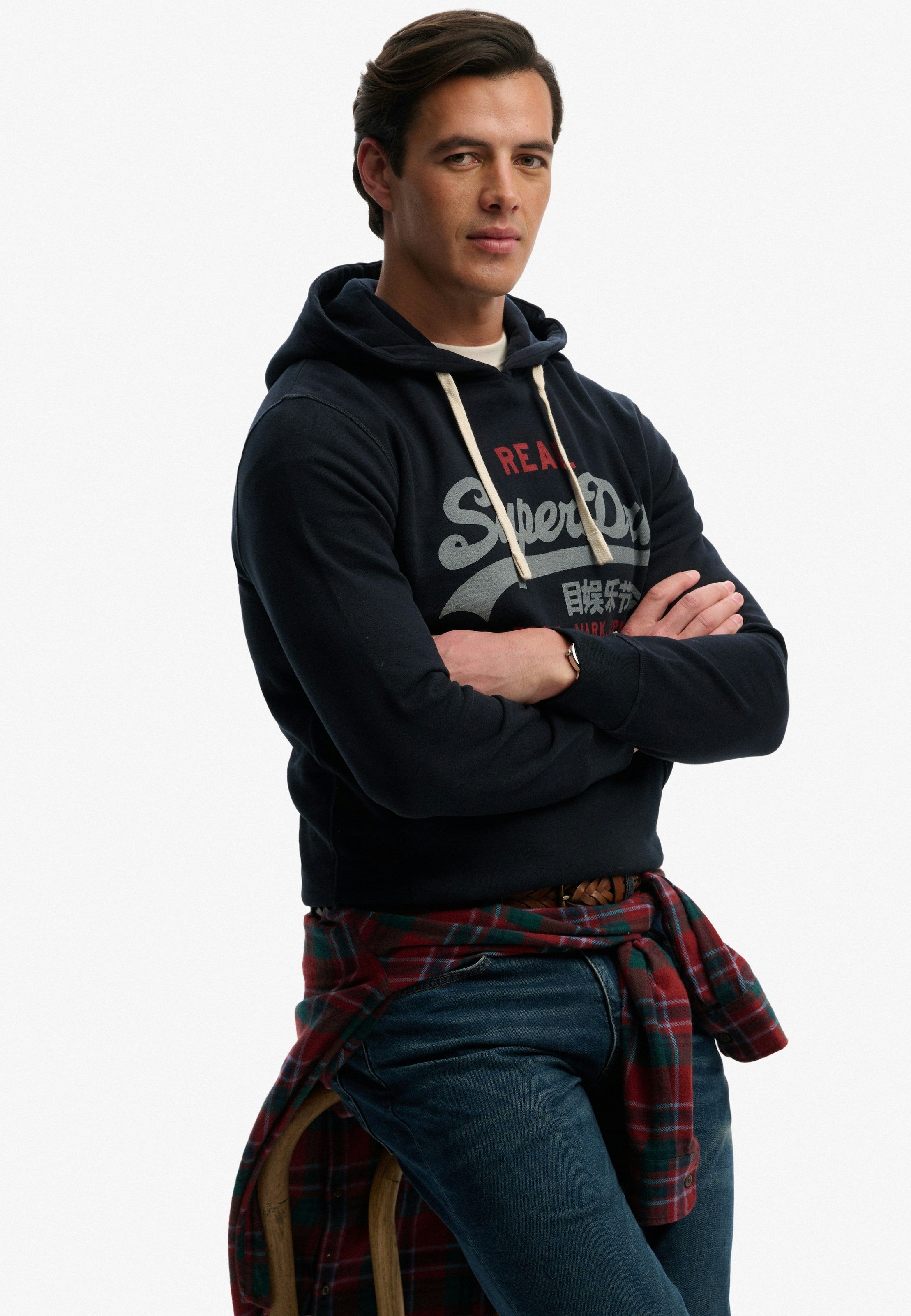 Superdry »VL CLASSIC HOOD«, avec imprimé logo vintage classique
