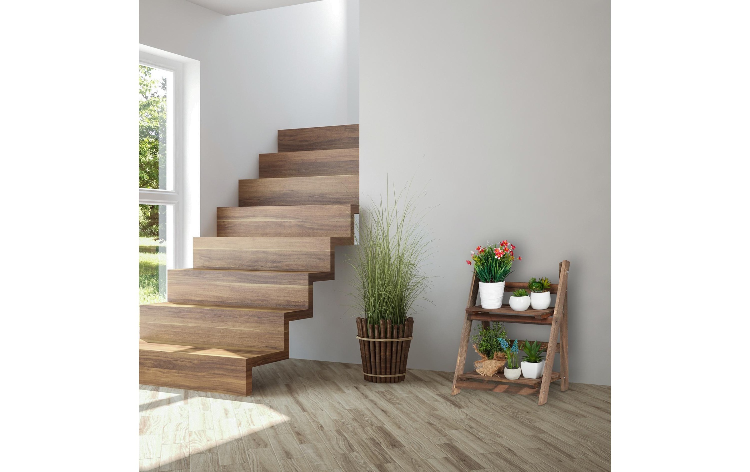 relaxdays Escalier pour plantes »Holz klappbar«