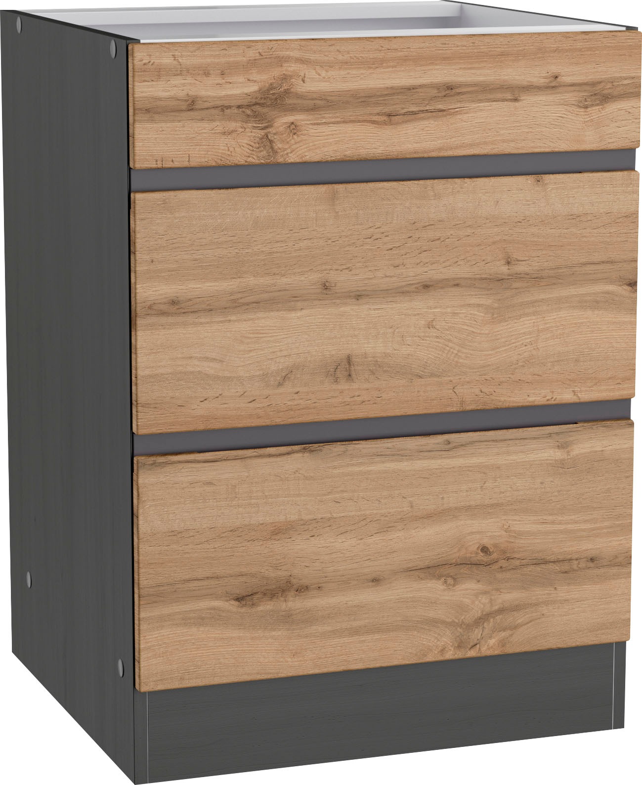 KOCHSTATION Armoire d'encastrement pour table de cuisson »KS-Riesa« Largeur 60 cm, façades MDF