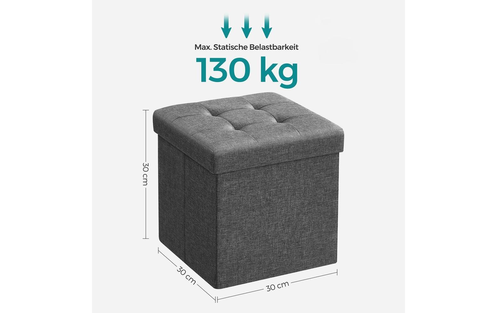 SONGMICS Sitztruhe »mit Aufbewahrung 30 x 30 cm«