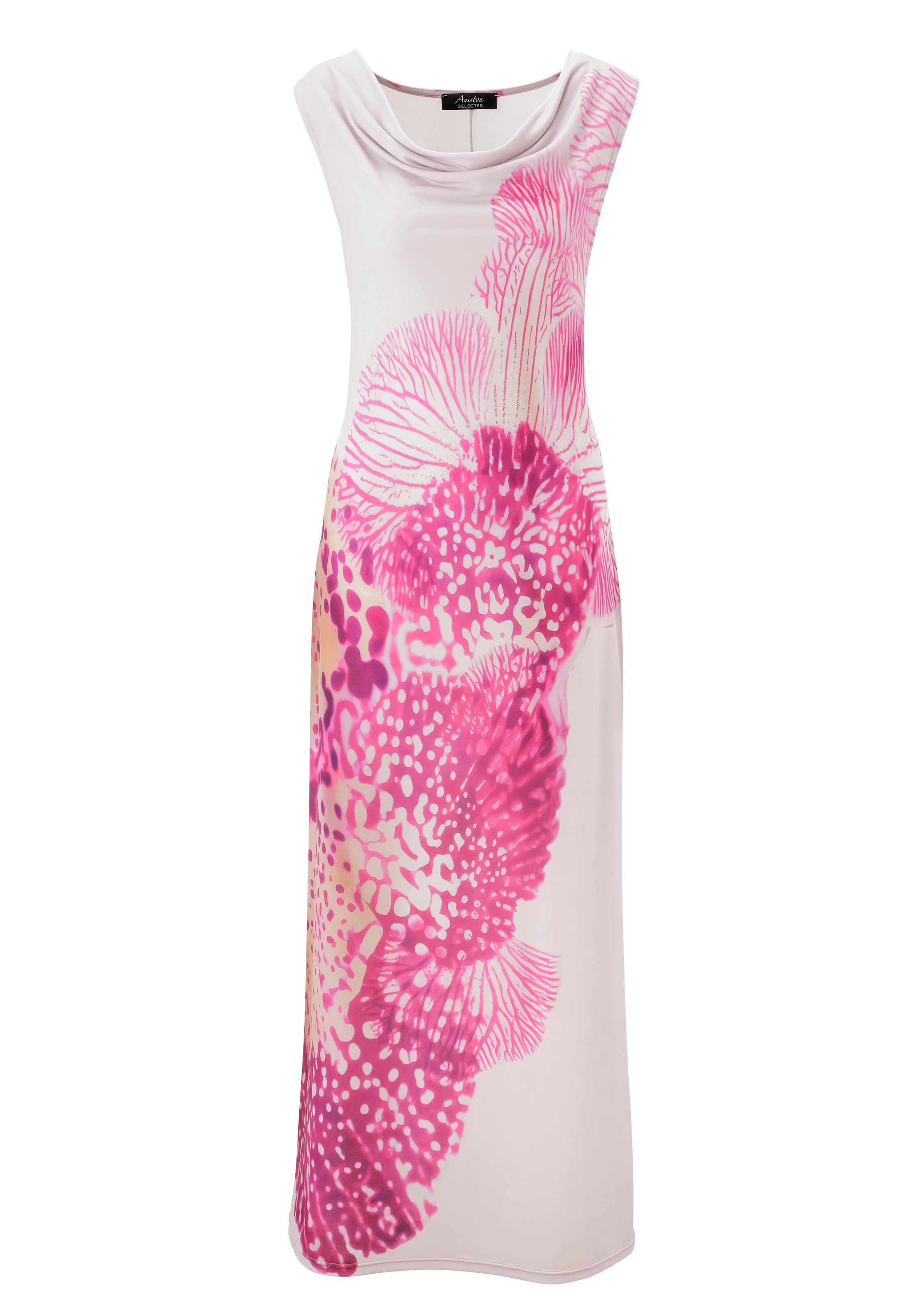 Aniston SELECTED Maxi robe vorne mit diagonal verlaufenden Blütenprint - NEUE KOLLEKTION