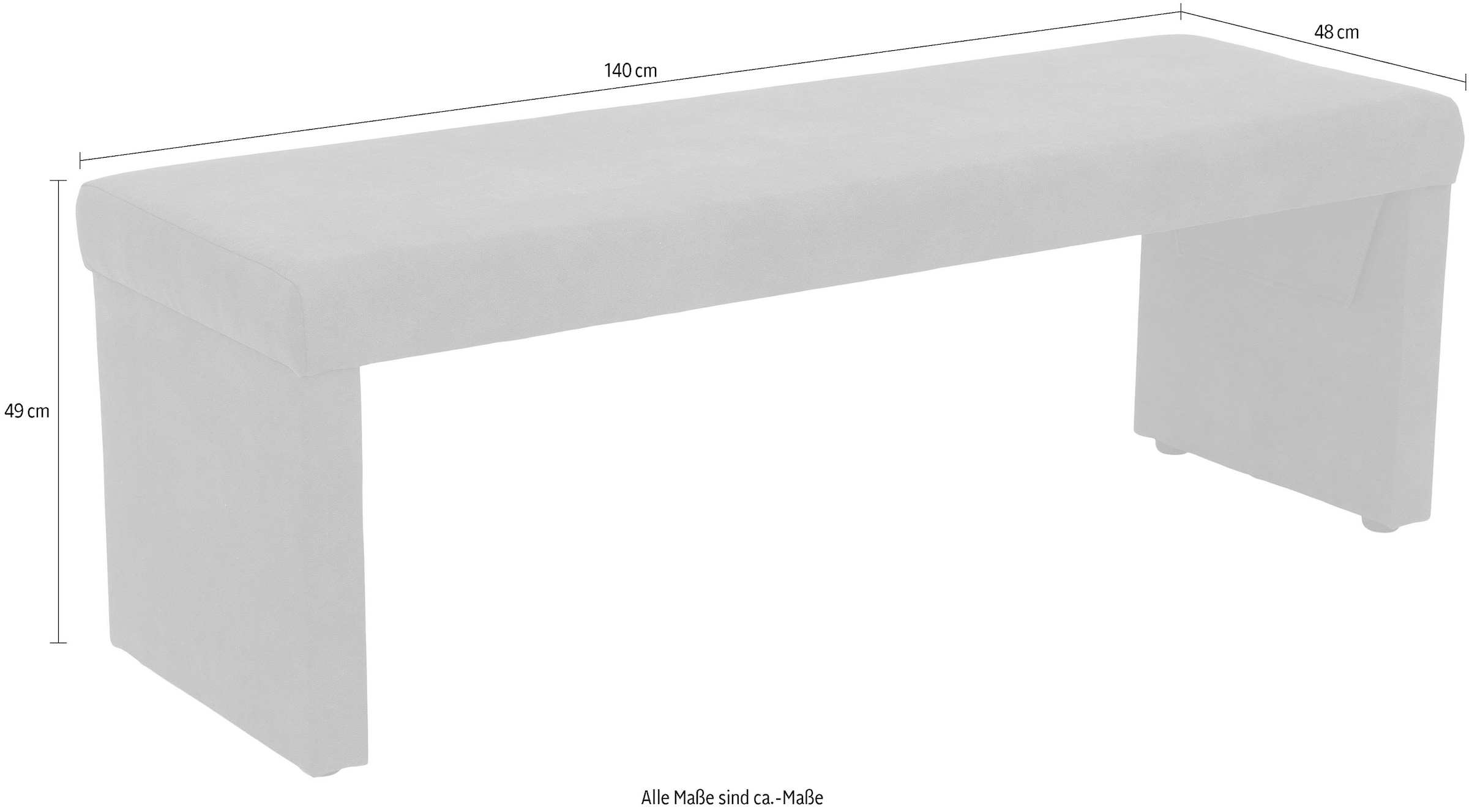 HELA Banc »MELANIE« Vintage Optik, Breite 140 cm