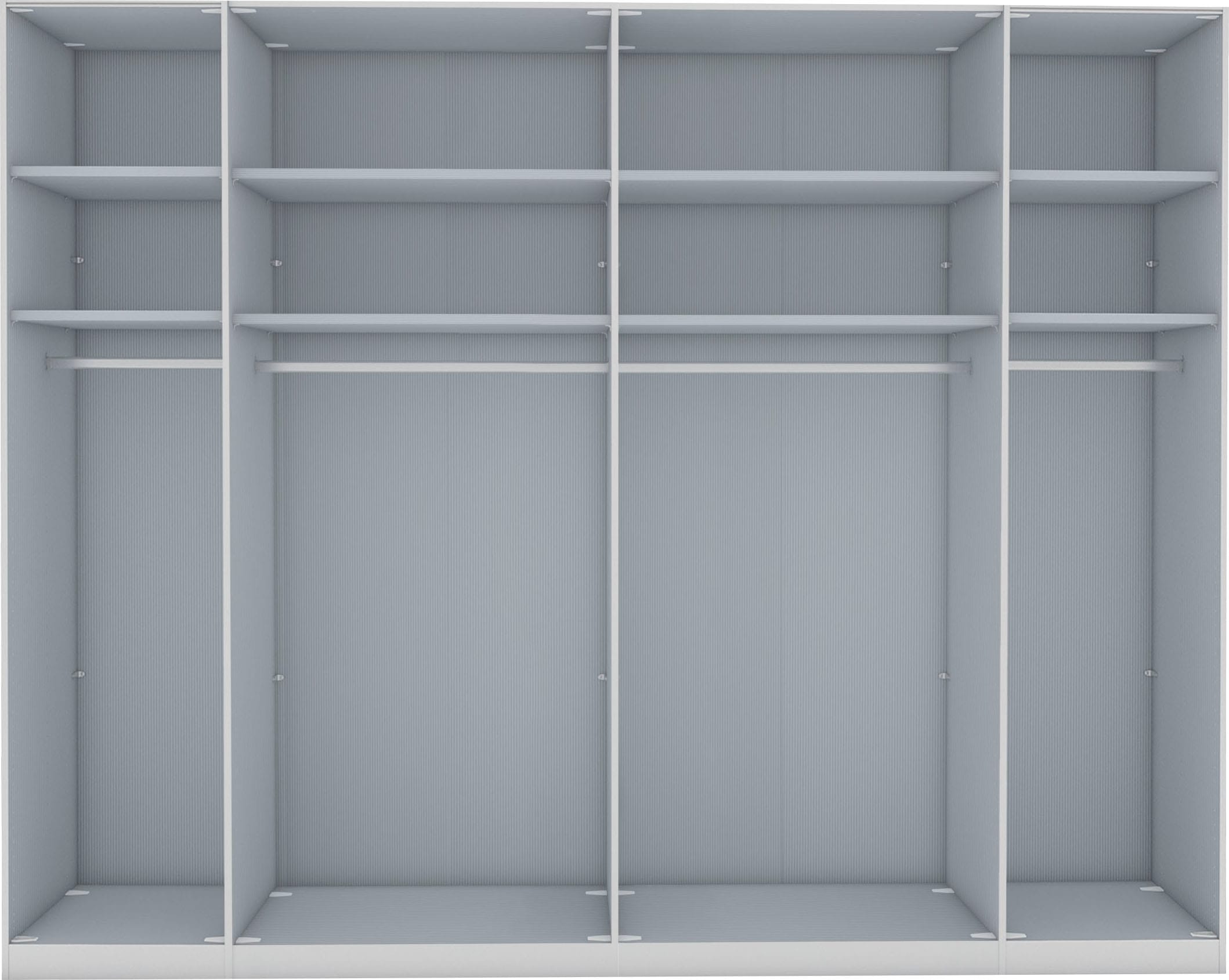 WIEMANN Armoire à portes pliantes »Monaco« Teil-Glasfront sowie hochwertige Beschläge inkl. Schubladendämpfung