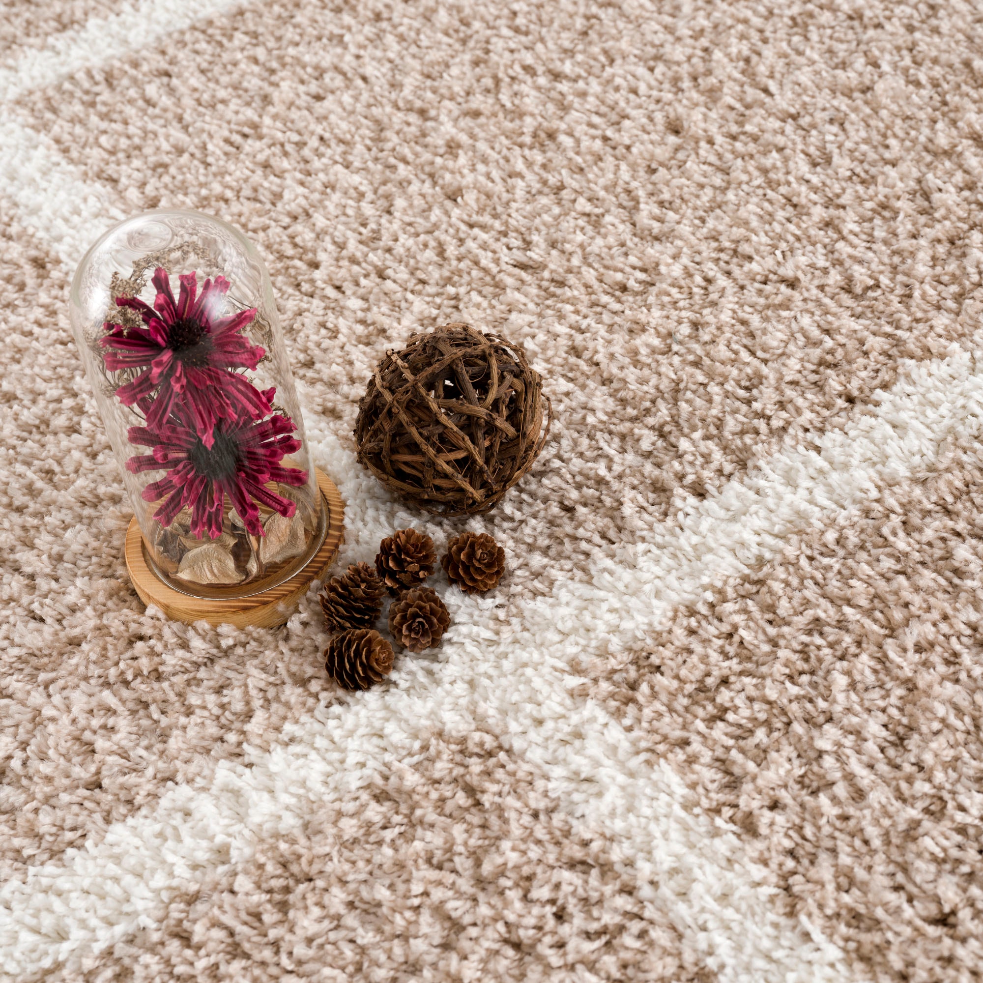 Sanat Tapis à poils longs »Madrid« Rond 30 mm Höhe Wohnzimmer, Langflor, Shaggy Teppich
