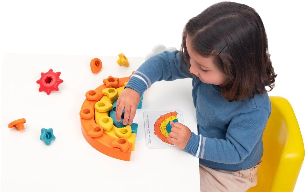 Chicco Jouets éducatifs »Regenbogen Steckspiel« Farbenfrohes Set für kreativen Spielspass und kognitive Entwicklung