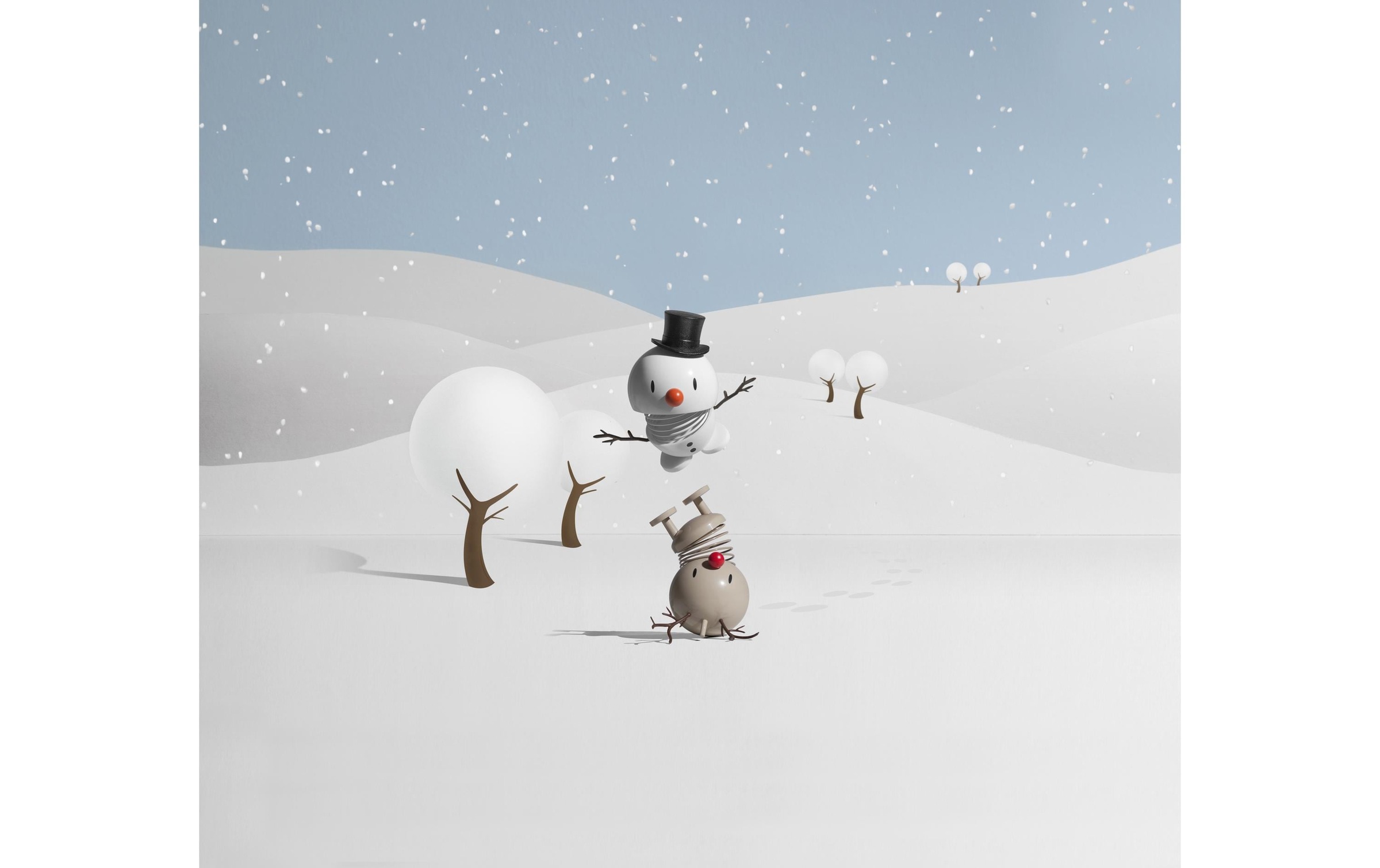 HOPTIMIST Weihnachtsfigur »Bumble Schneemann S 7,8 cm«