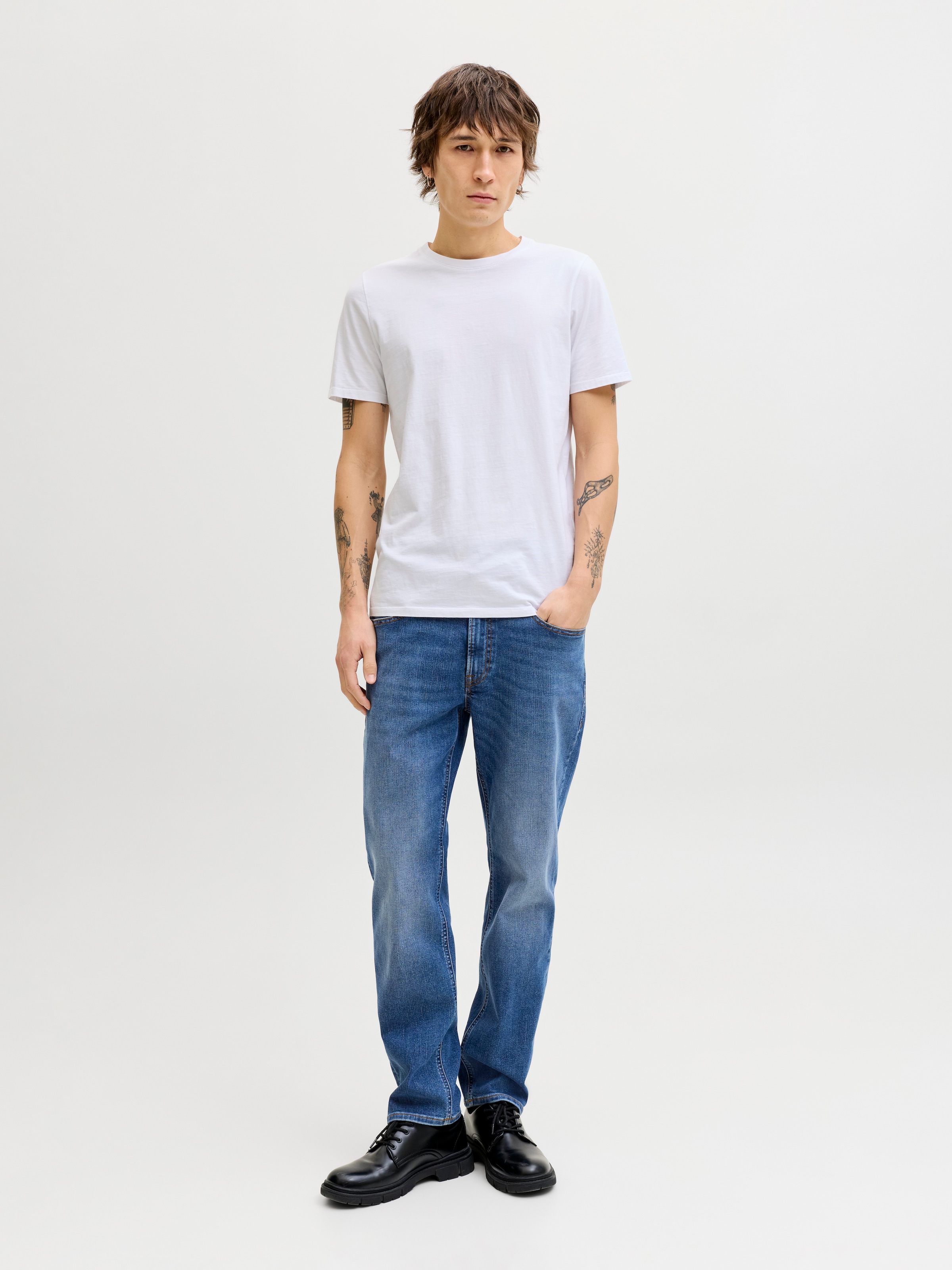 Jack & Jones Straight-Jeans »JJICLARK JJORIGINAL SQ 2« Baumwollmischung, straight fit